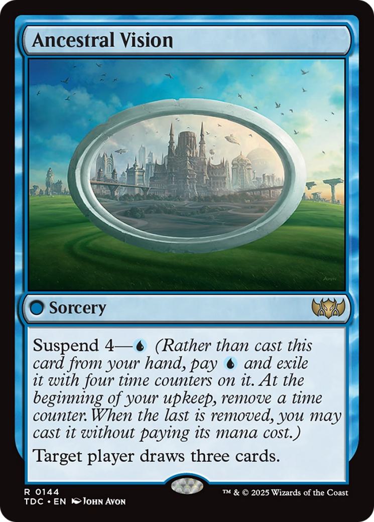 Ancestral vision 144 – Magic Ancestral Vision [144] [Tarkir: Dragonstorm: Commander] [Non-Foil]