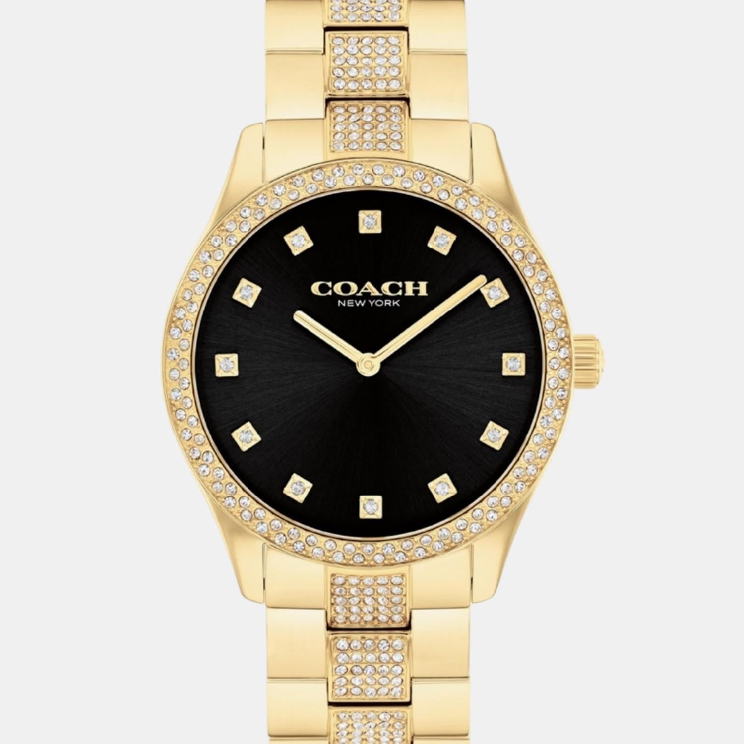 Coach Brooks Unisex Quartz Black Dial Analog Stainless Steel Watch 14400035 - view 4