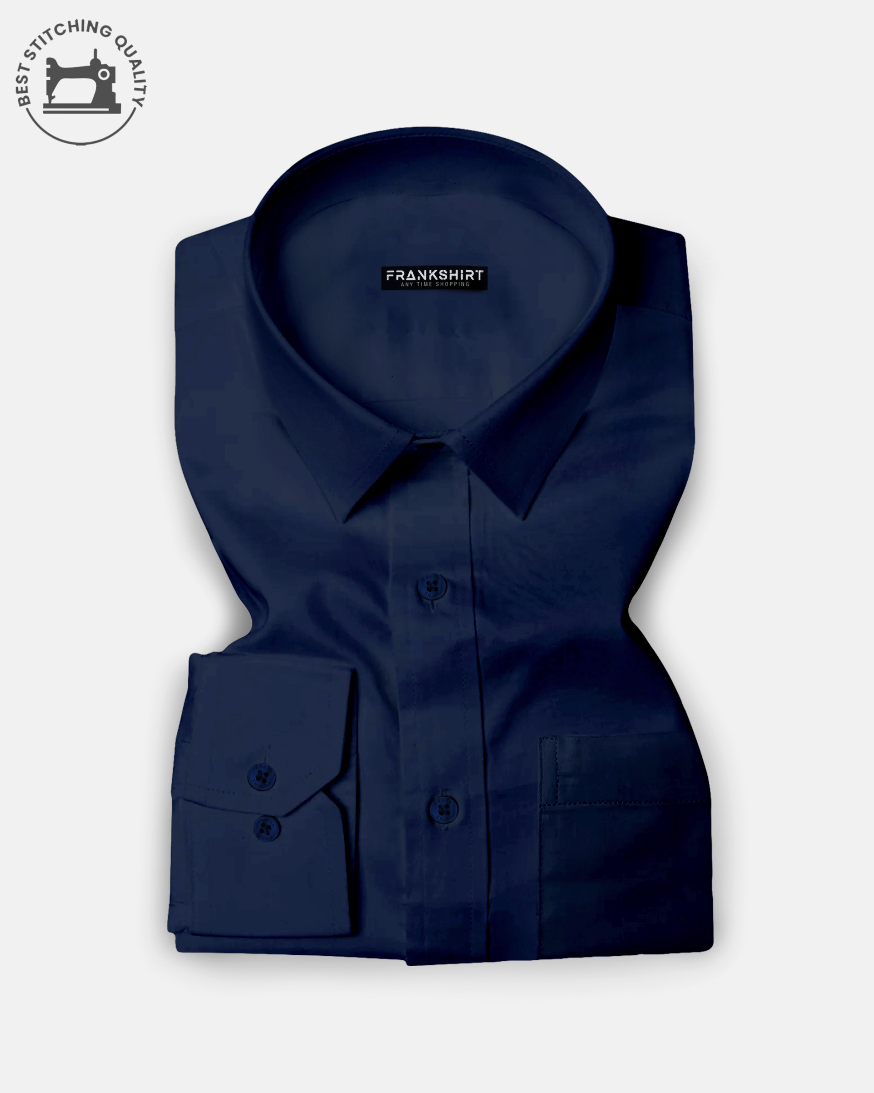 BlackTree Navy Blue I Formal Shirt I Regular Fit I 100% Cotton Shirt - view 2