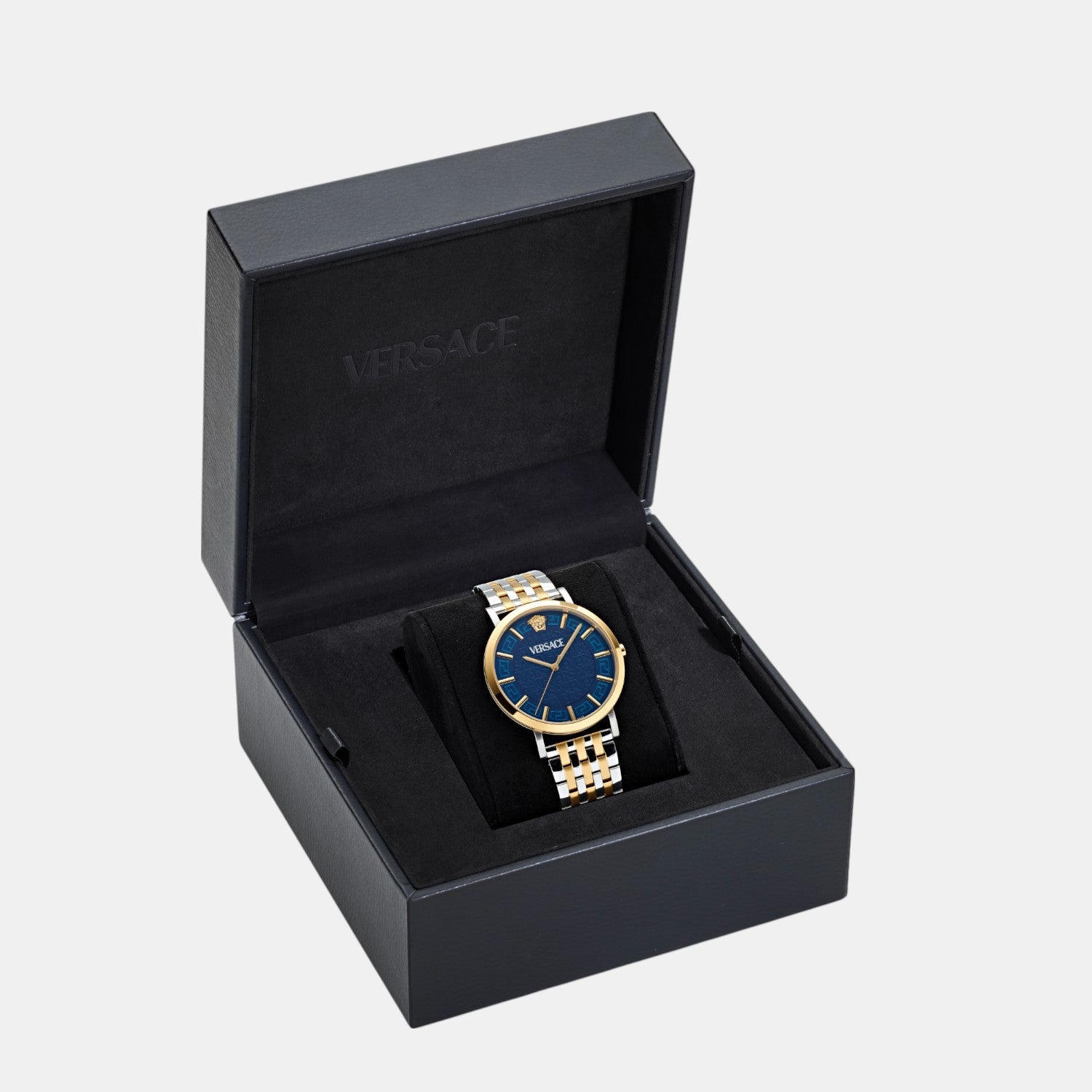 Versace Greca Slim Men Quartz Blue Dial Analog Stainless Steel Watch VE8Q00424 - view 3