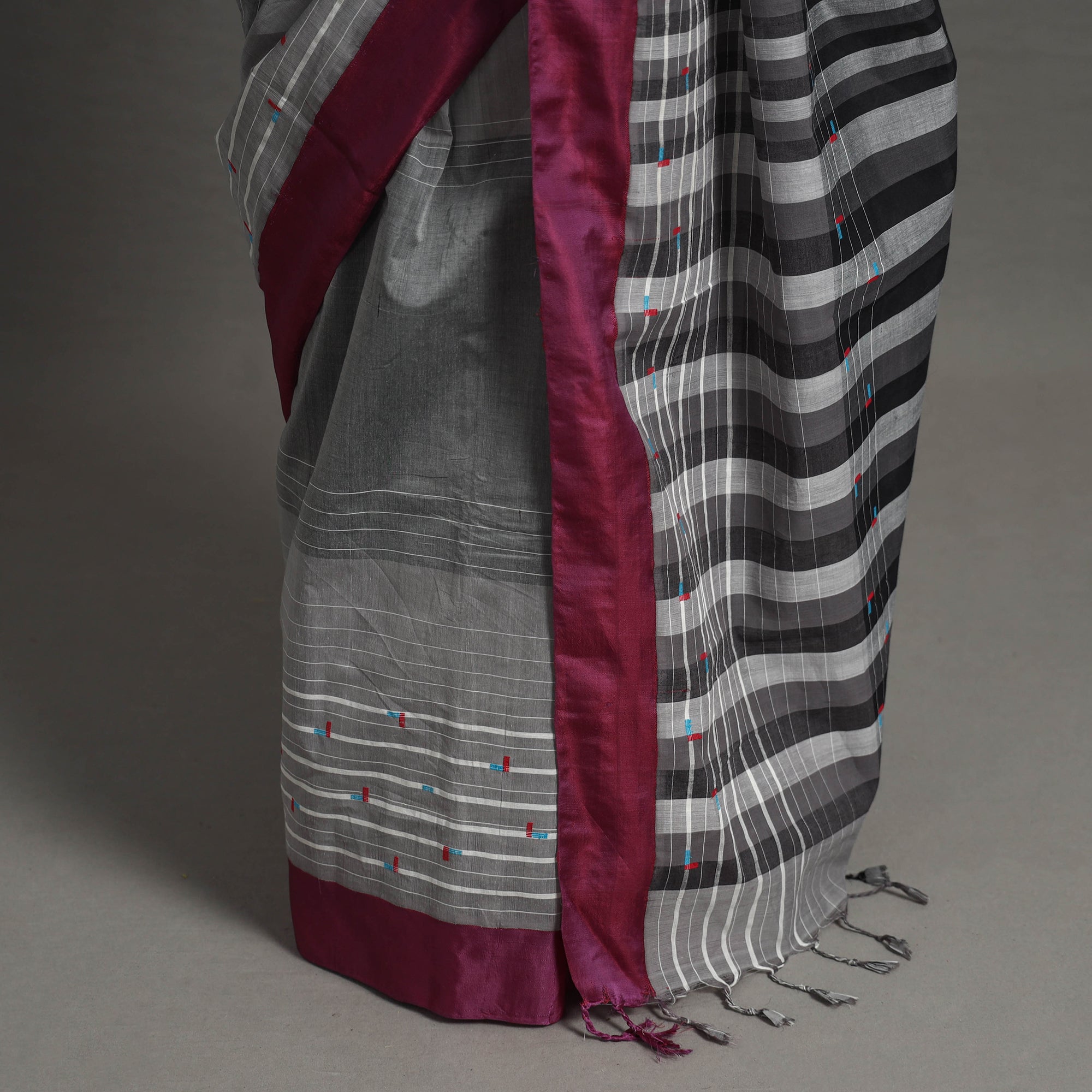 CHITRIKA Kuppadam Silk Border Cotton Handloom Saree 88 - view 6