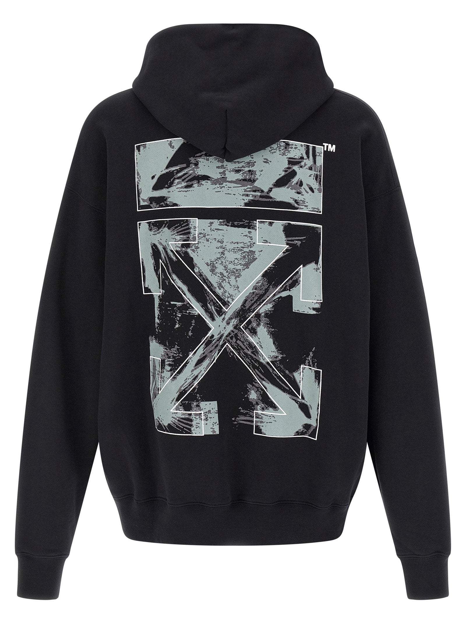 Off White Paint Arrow Skate Hoodie – 100% cotton - view 2