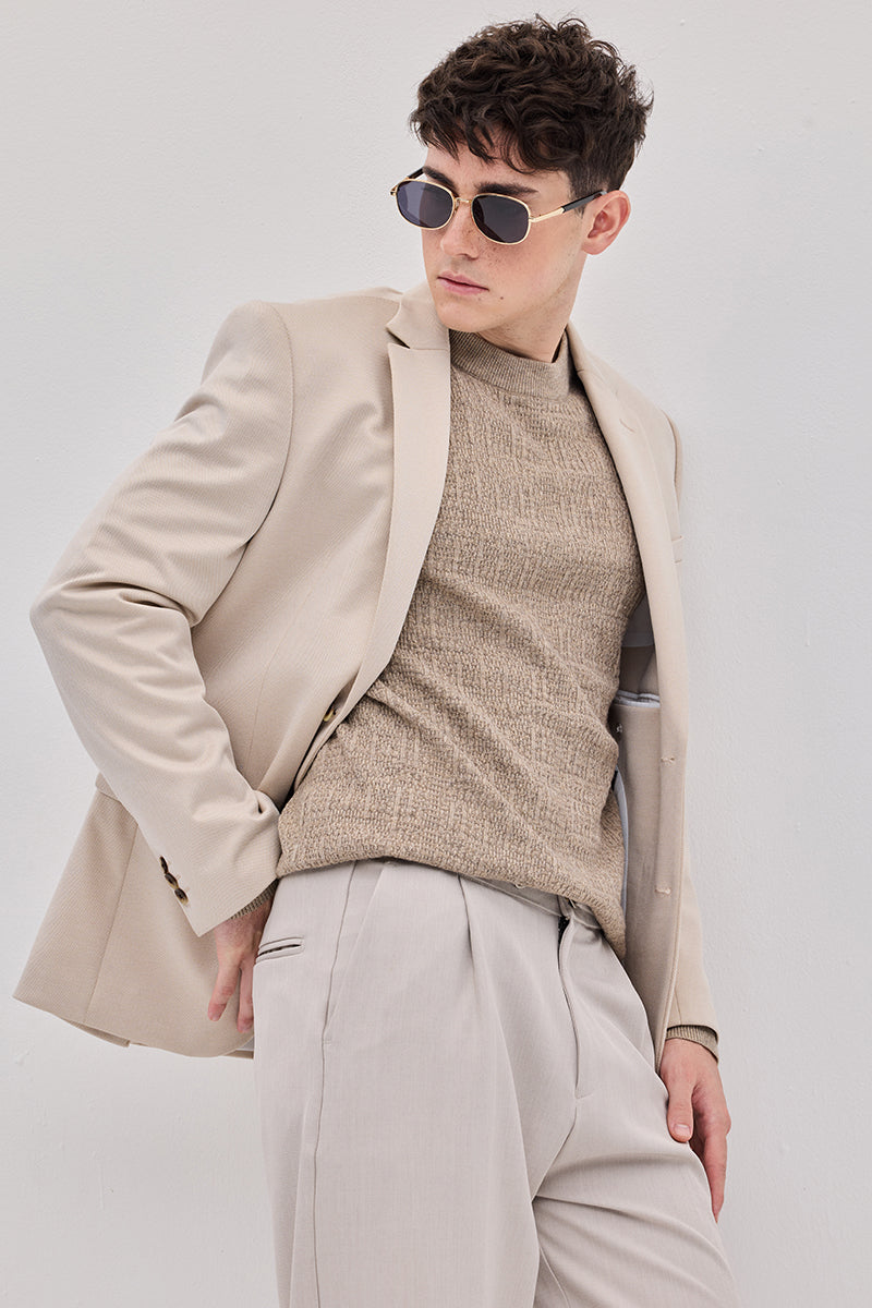 SNITCH Beige Knitted Sweater