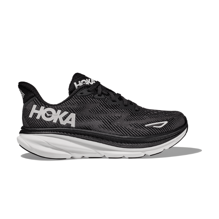 HYPE ELIXIR Hoka Clifton 9 Black White