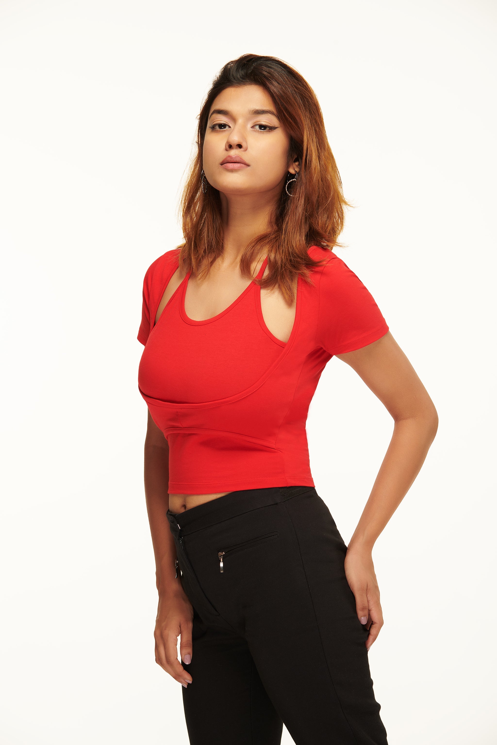 Normcore Mock Double-Layered Top