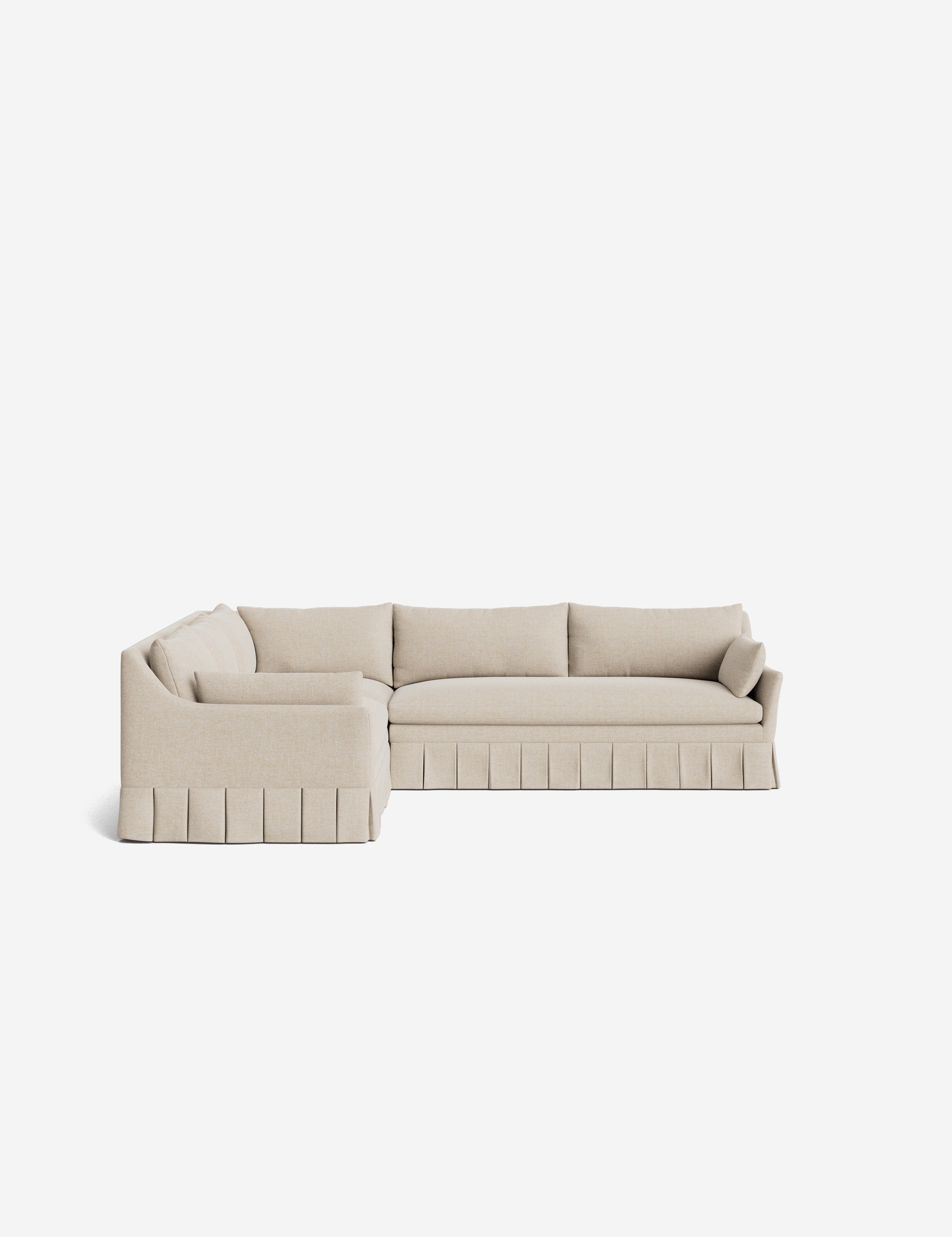 Lulu and Georgia Portola Luxe Depth Pleated Corner Sectional Sofa - view 91