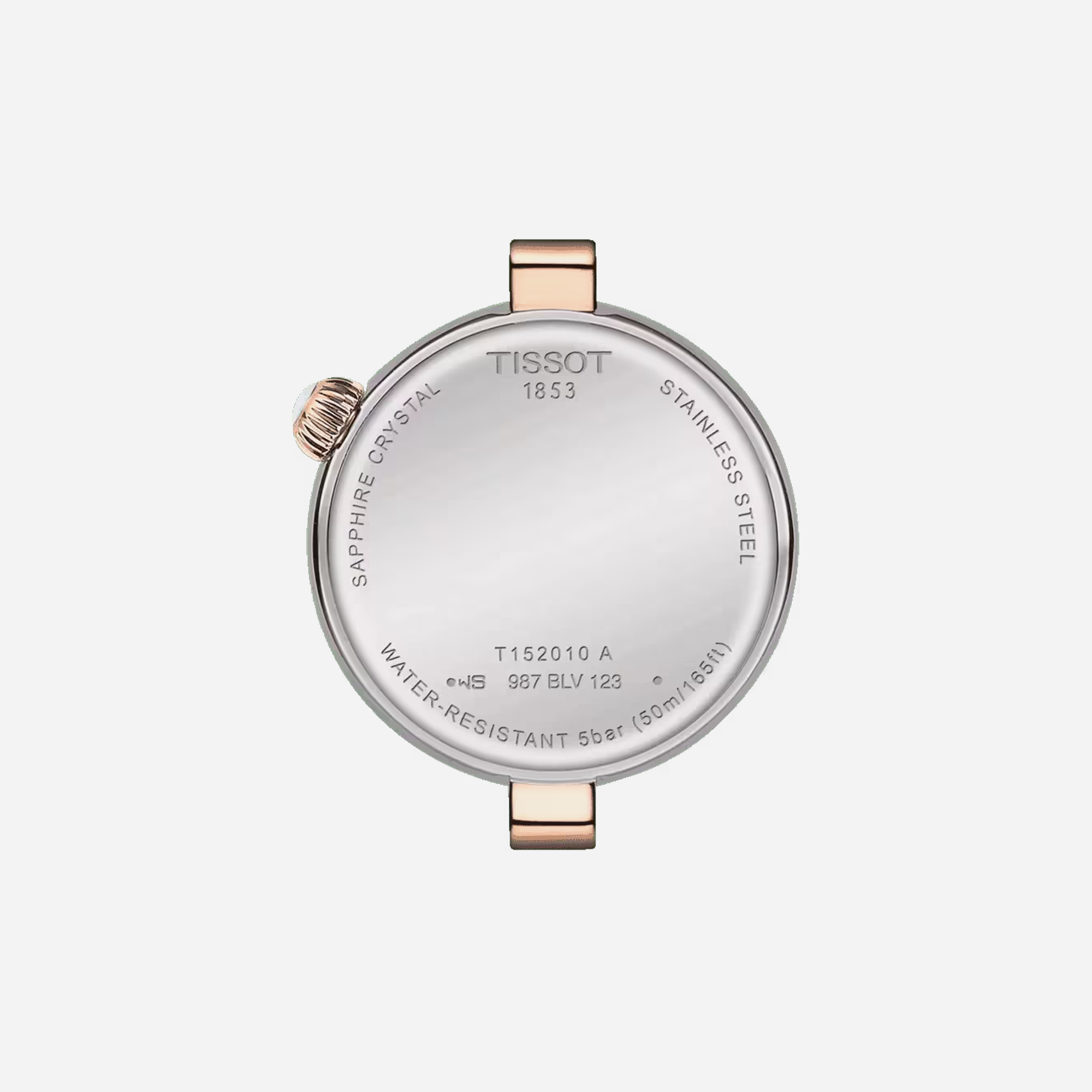 Tissot Desir White Mother-of-Pearl Dial 28mm Two Tone Grey/Rose Gold Stainless Steel Watch - view 2
