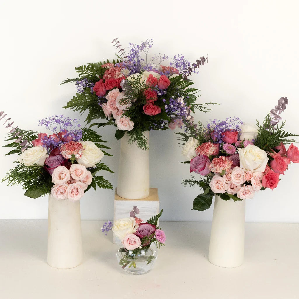FiftyFlowers Candy Kisses Pink Flower Centerpieces