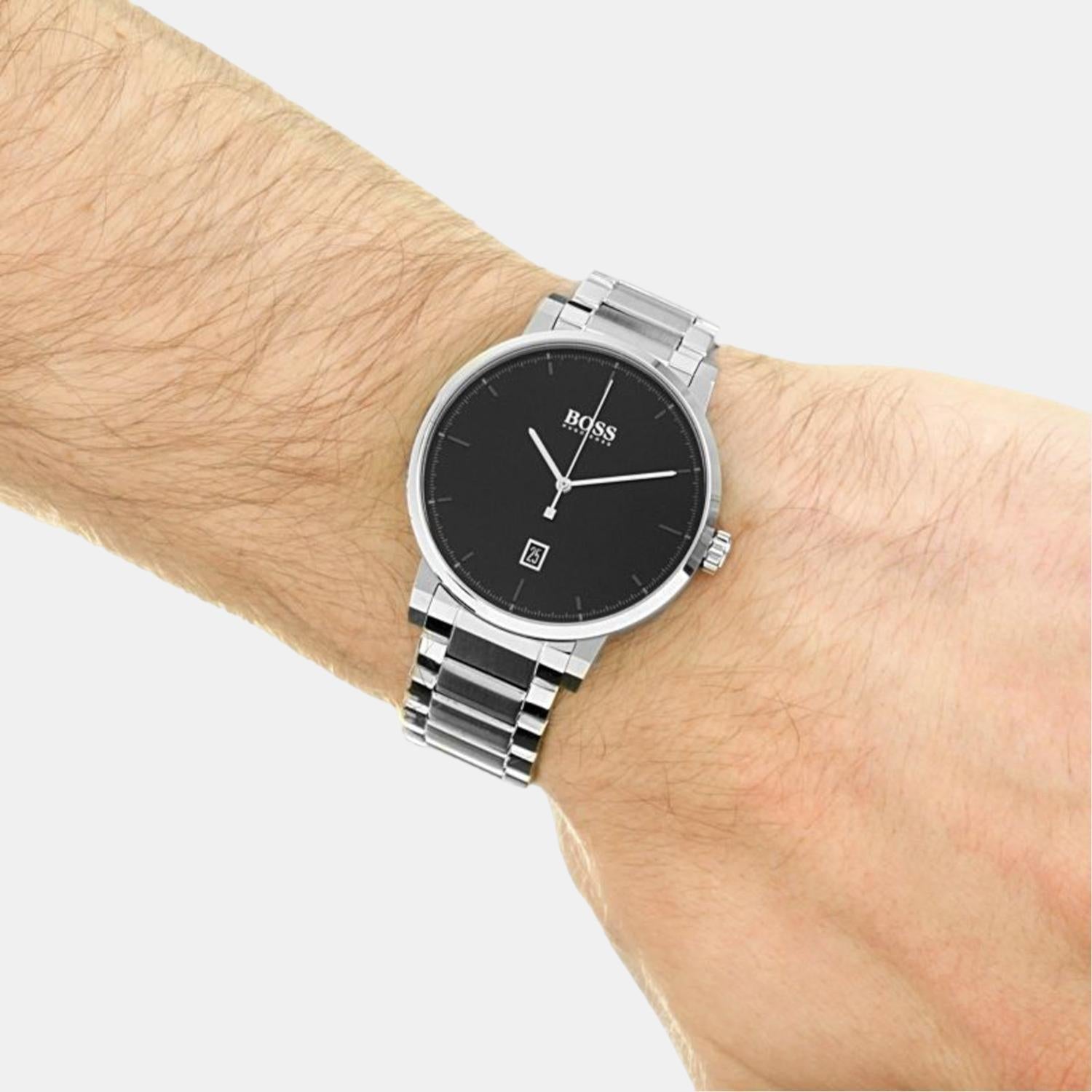 Boss Confidence Men Quartz Black Dial Analog Stainless Steel Watch 1513792 - view 4