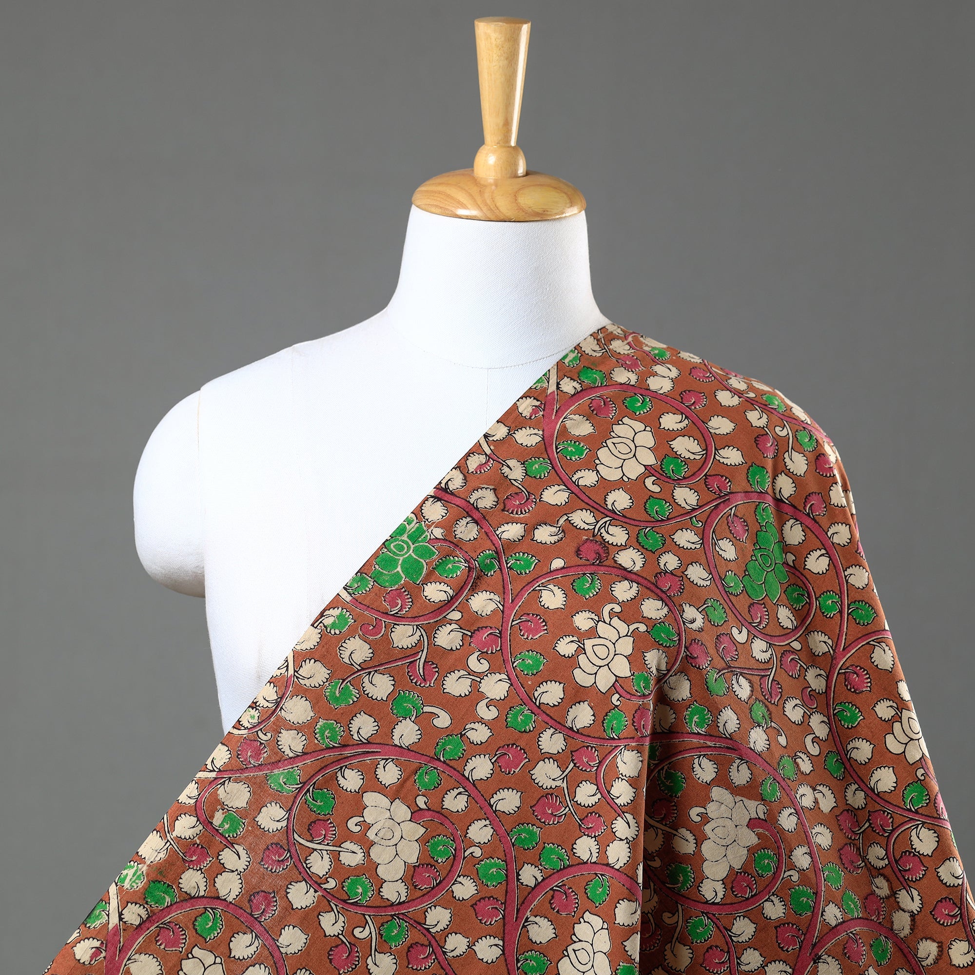 SOUTH KARGHA Brown - Printed Cotton Kalamkari Fabric 20