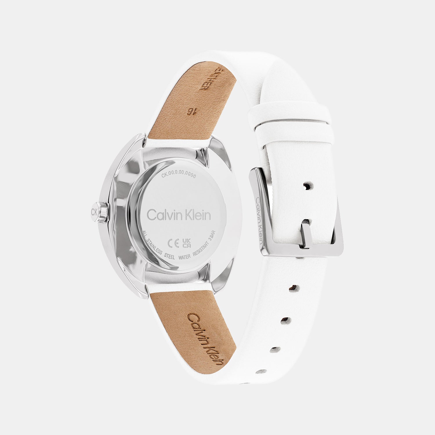 Calvin Klein Ck Adorn Women Quartz White Dial Analog Leather Watch 25200274 - view 3