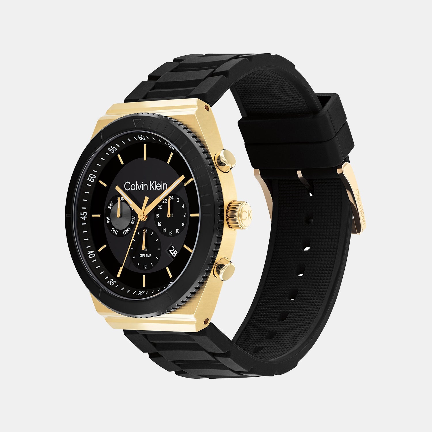 Calvin Klein Ck Fearless Men Quartz Black Dial Chronograph Silicone Watch 25200306 - view 2