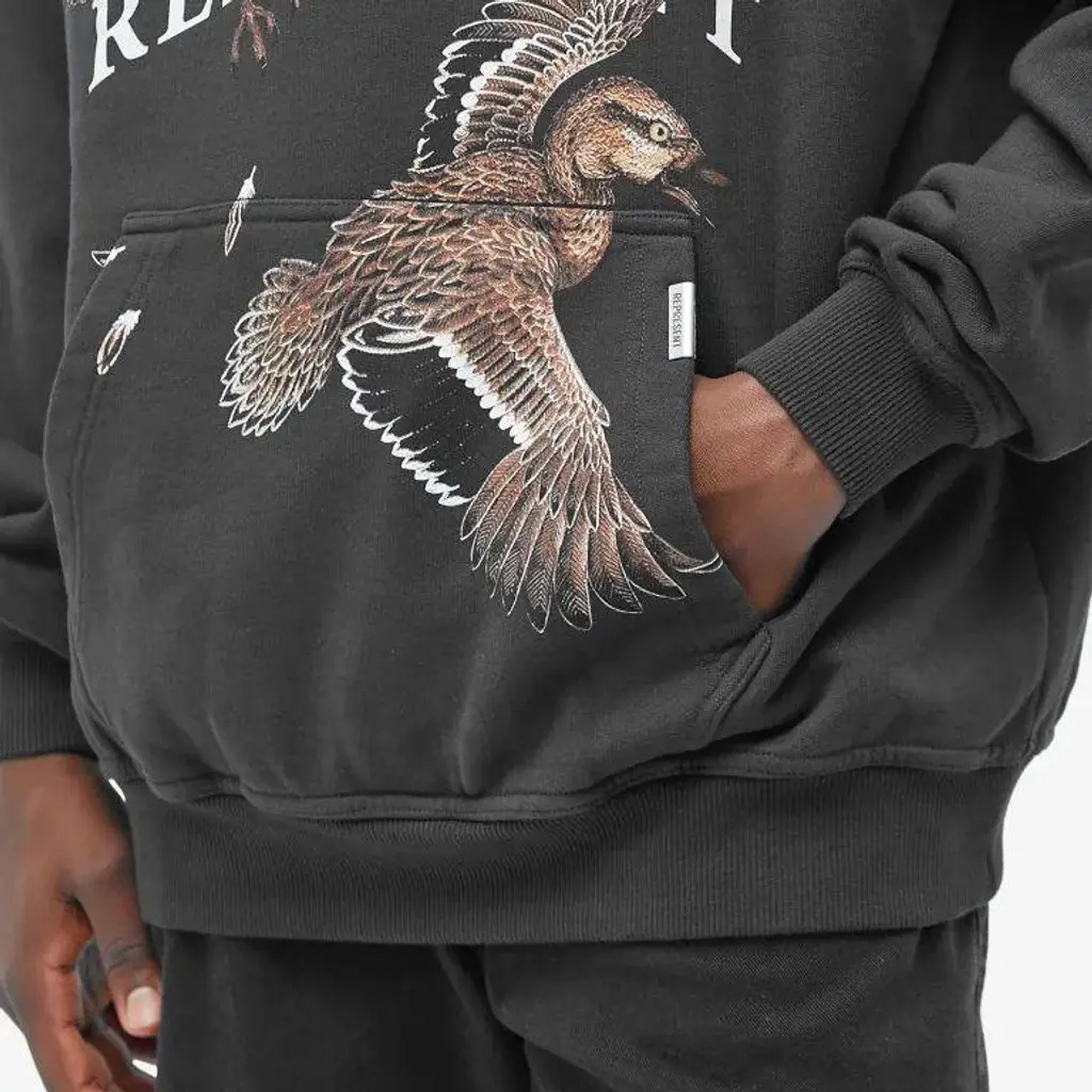 Represent | BIRDS OF PREY HOODIE { OFF BLACK - view 3