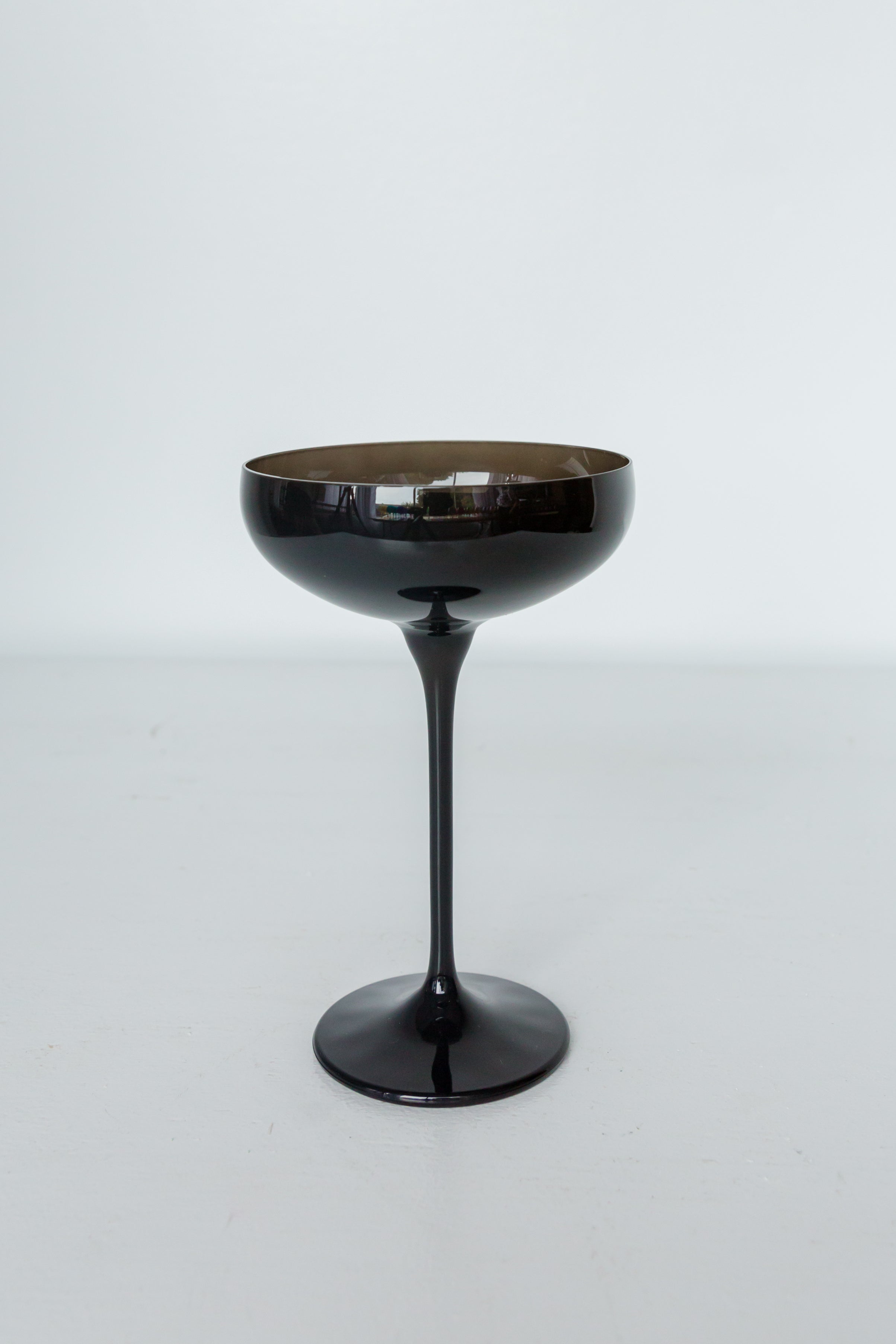 Estelle Colored Glass Estelle Colored Champagne Coupe Stemware - Set of 6 {Black Onyx} - view 4