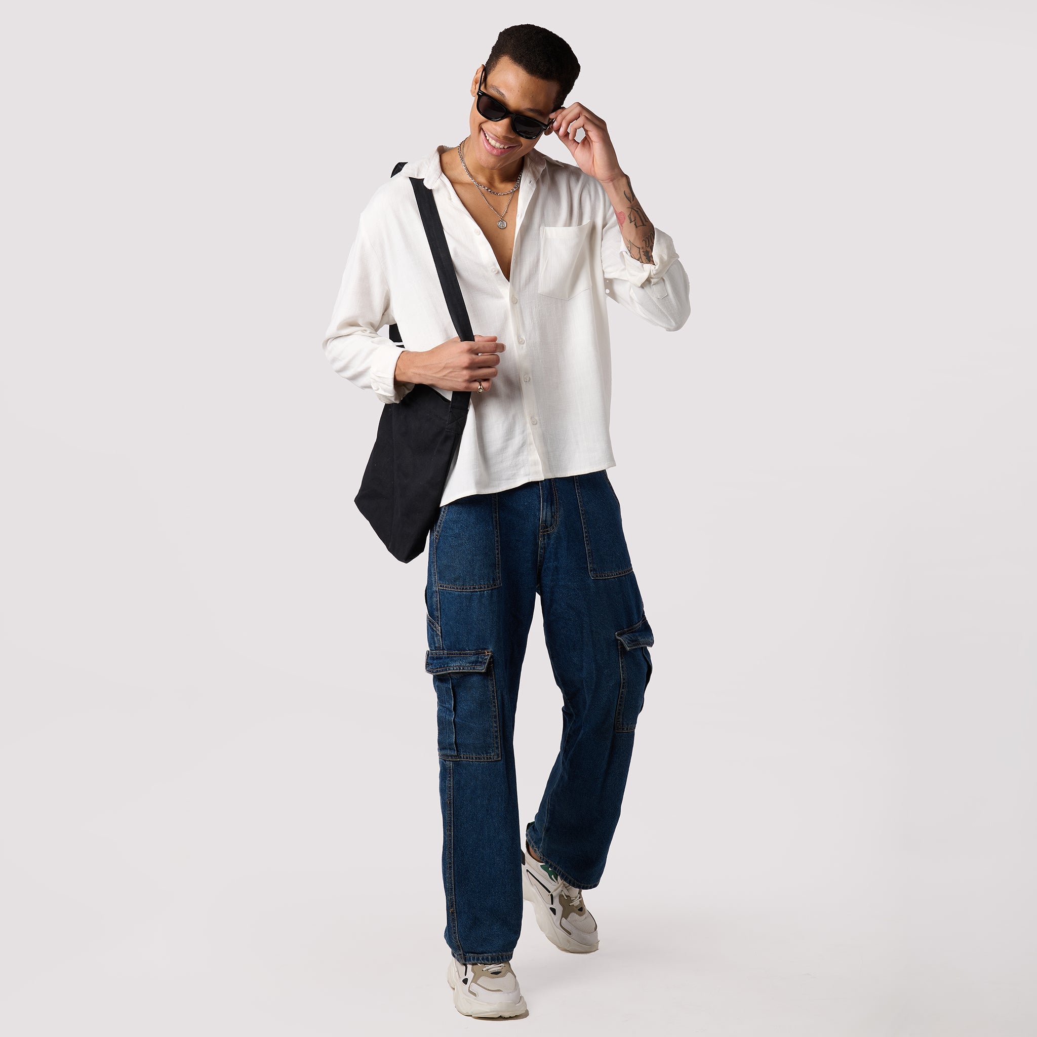 IZF White Linen Shirt - Regular Fit