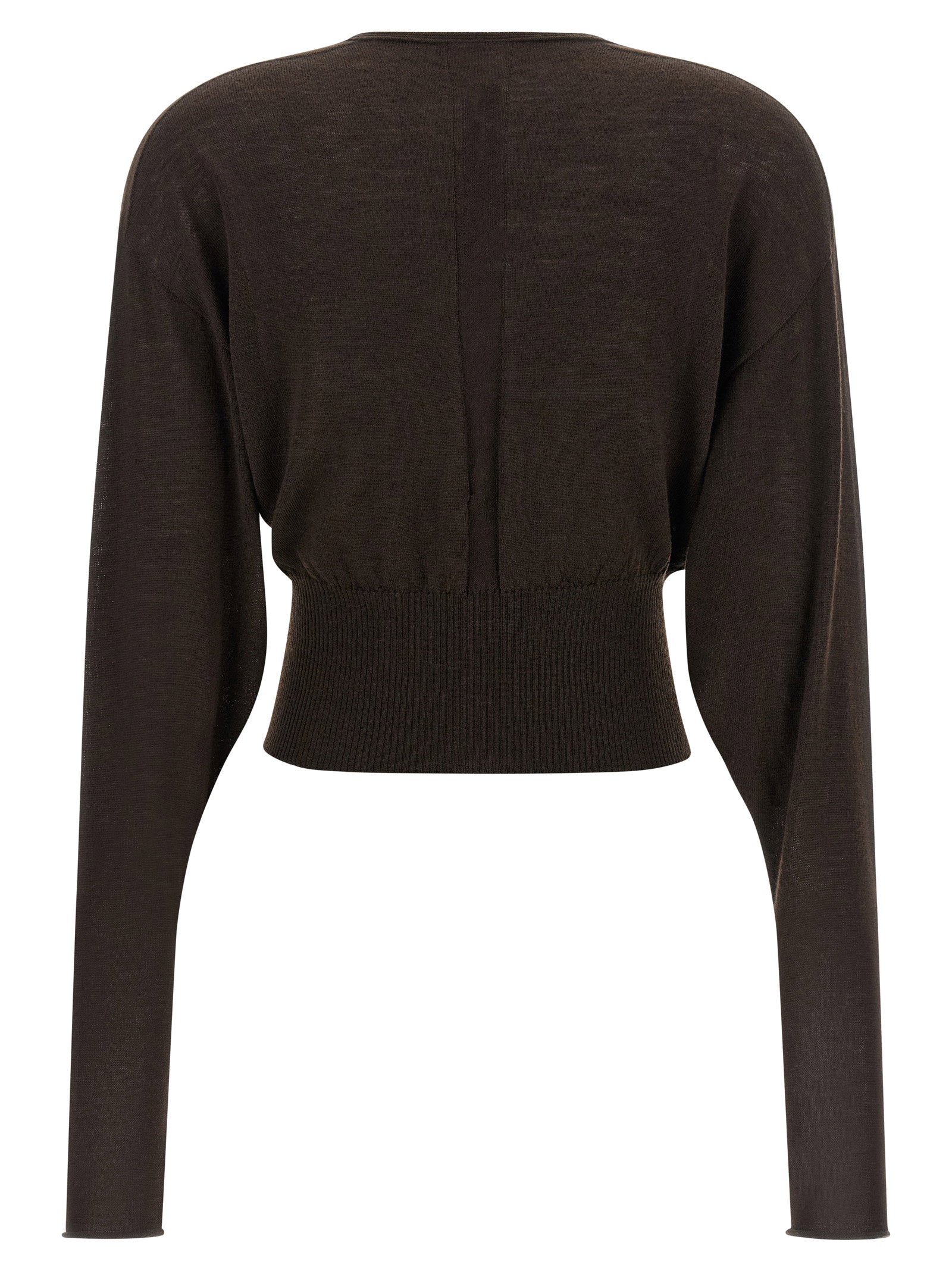 Rick Owens V Cropped Top – 100% virgin wool - view 2