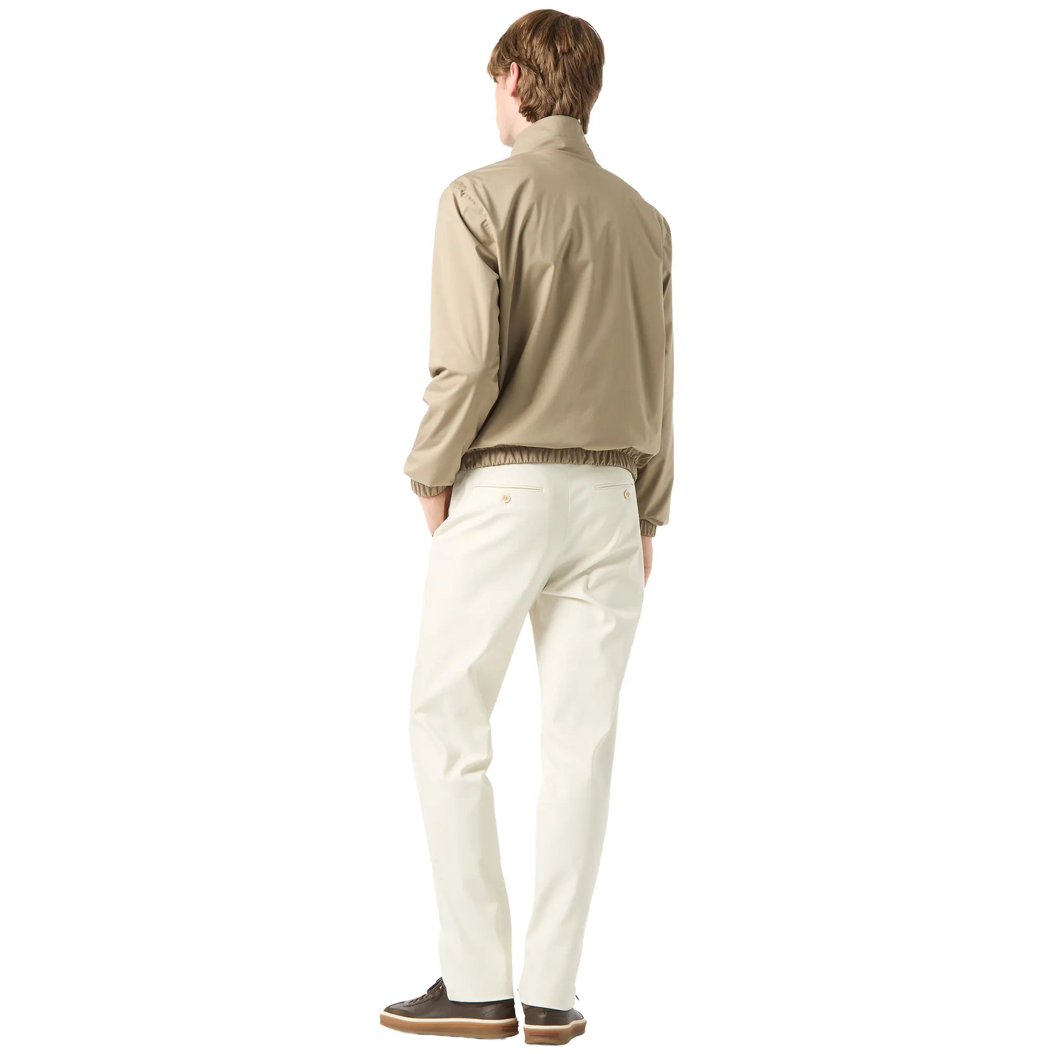Loro Piana Windmate Storm System Tobacco Ermine Brown Bomber Jacket - view 2