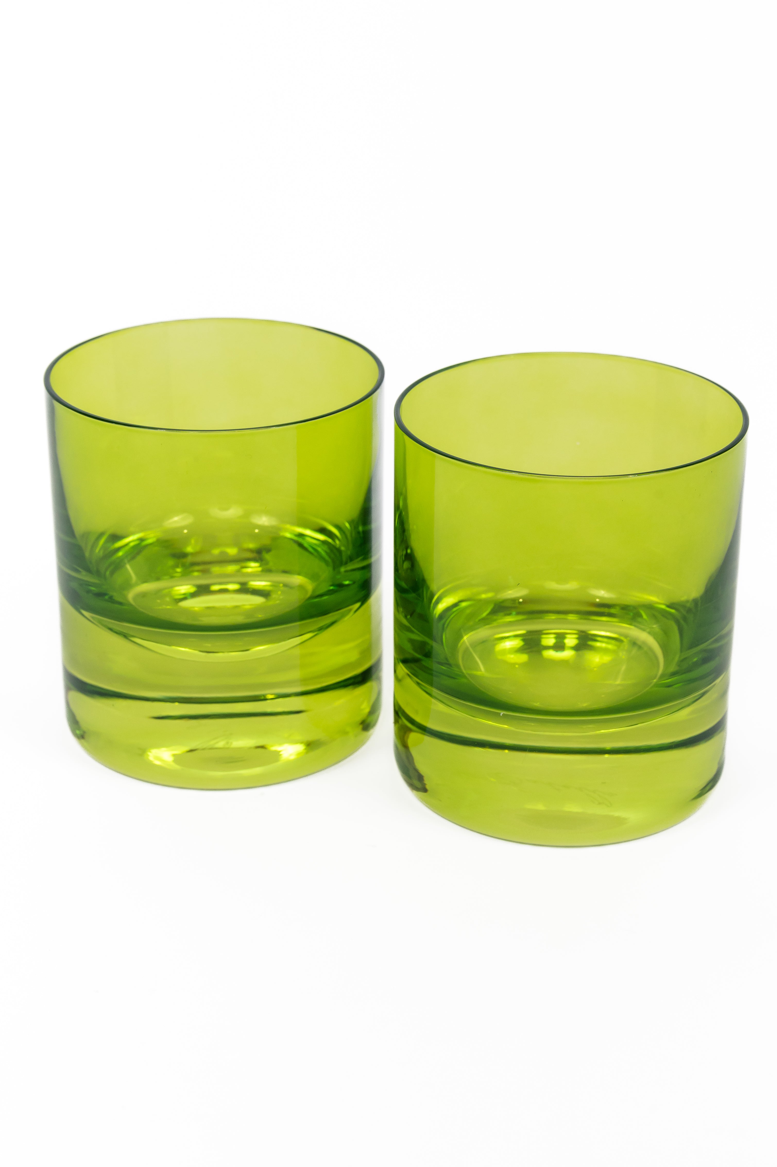 Estelle Colored Glass Estelle Colored Rocks Glass - Set of 2 {Forest Green} - view 6