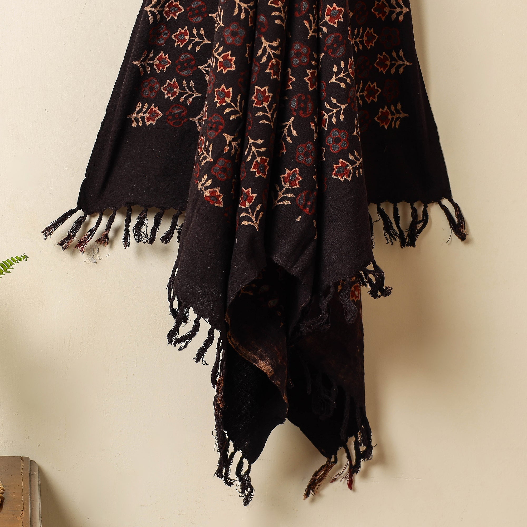 KACHCHH JI CHHAAP Black - Block Print Cotton Ajrakh Handloom Towel - view 2