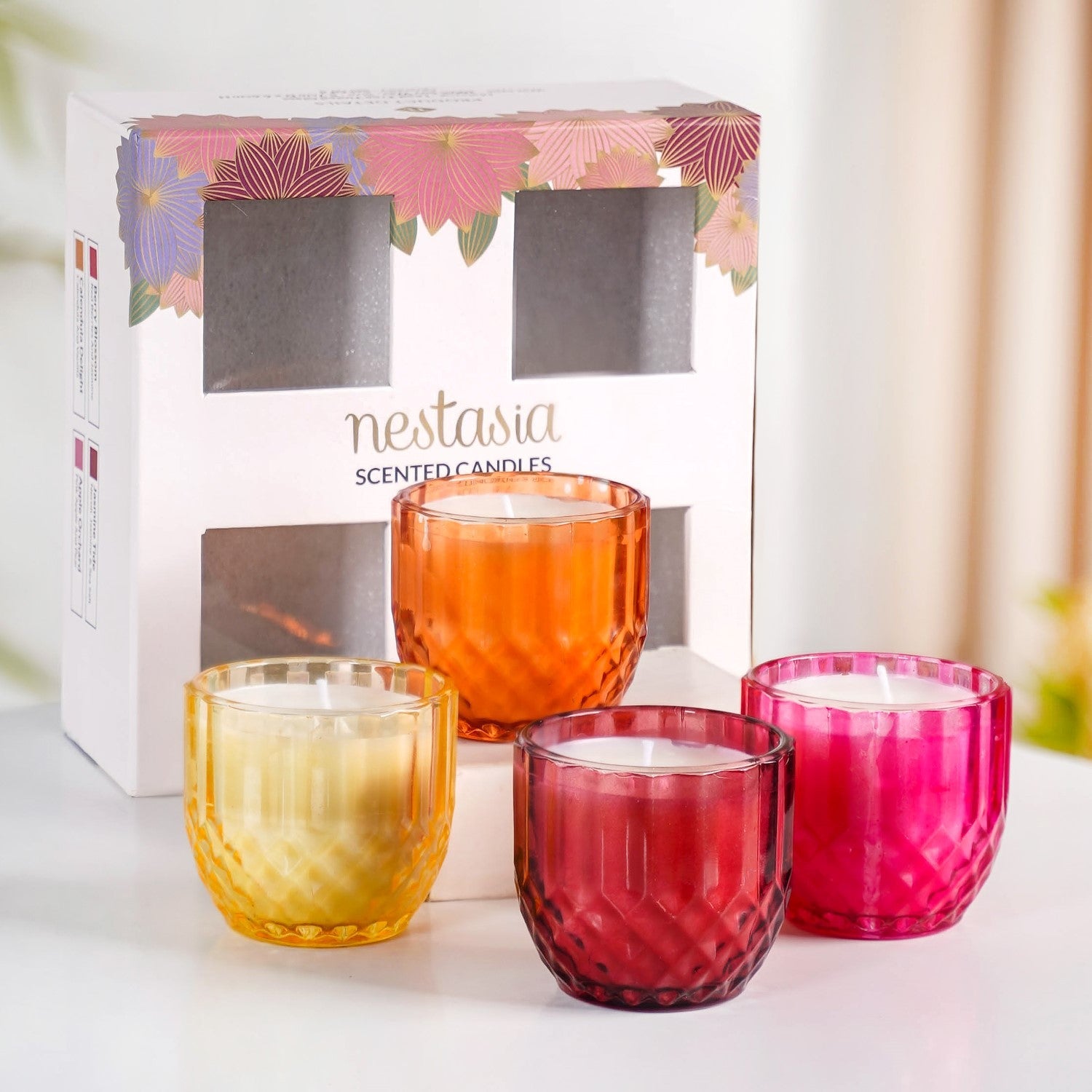 Nestasia Citrus And Spice Scented Candle Set Of 4