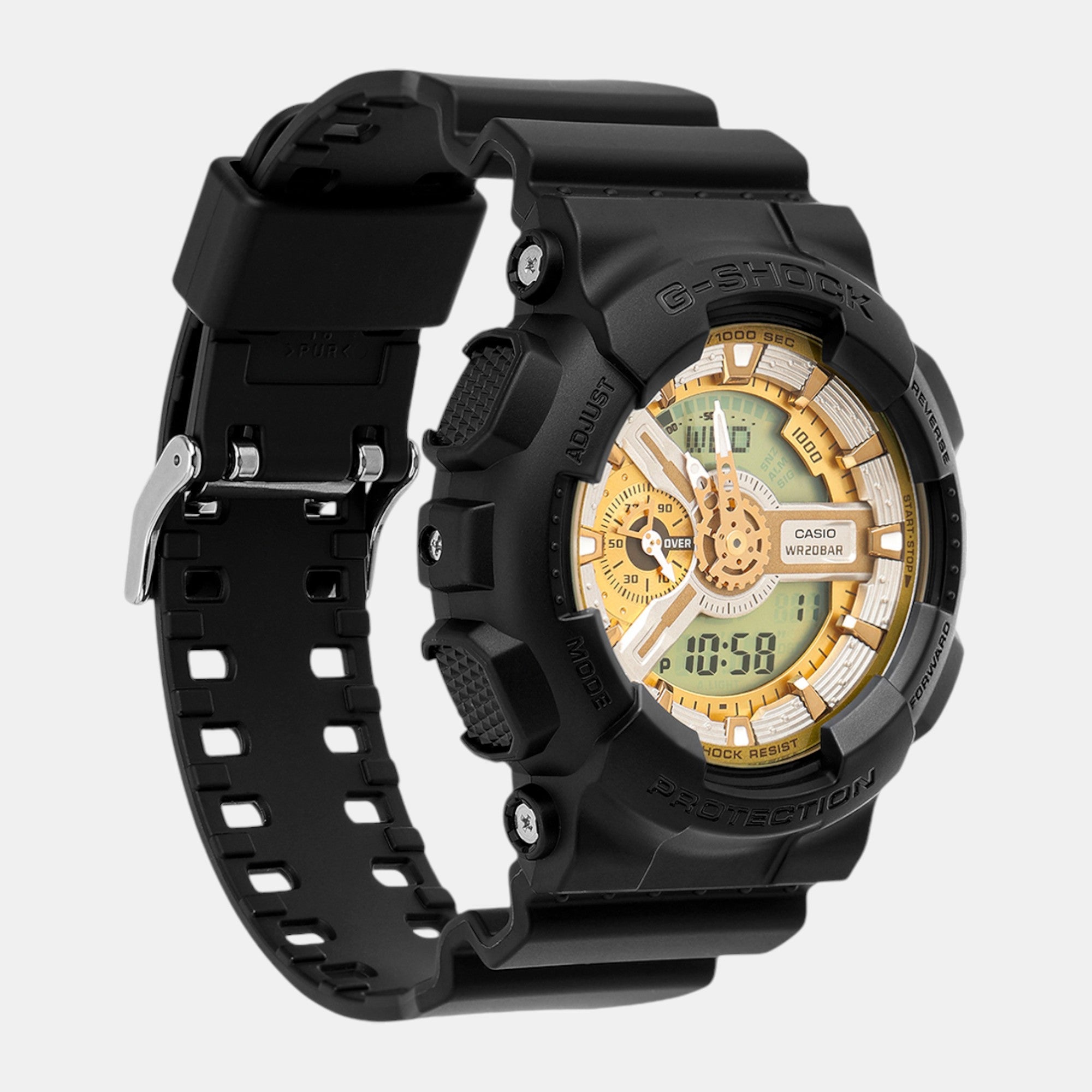 Casio G-Shock Men Quartz Gold Dial Analog-Digital Resin Watch G1520 - view 2