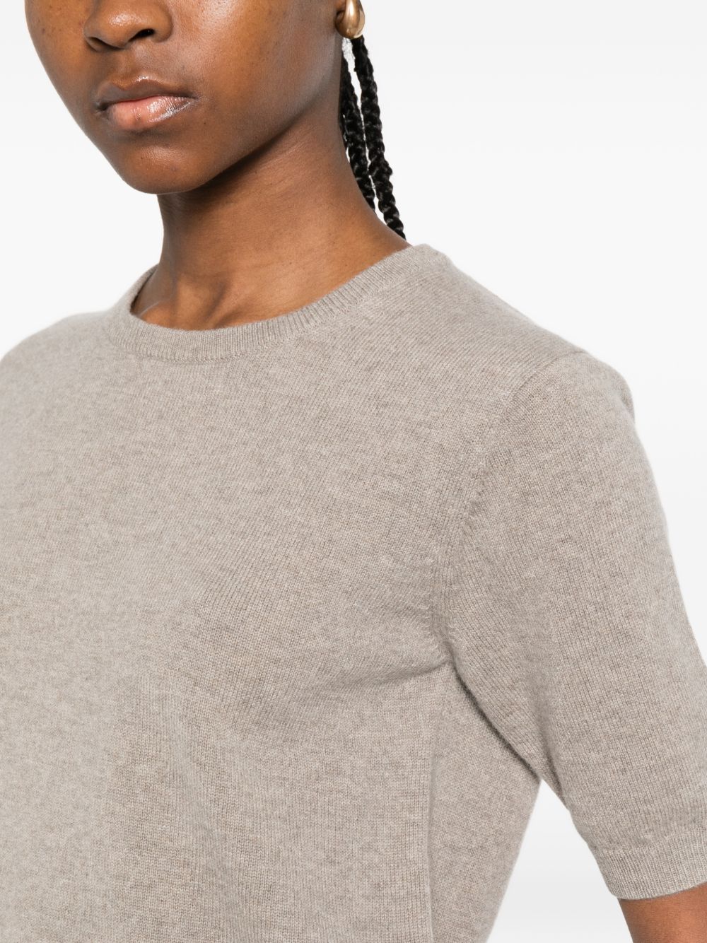 Soft Goat Cashmere crewneck sweater – Cashmere 100% - view 3