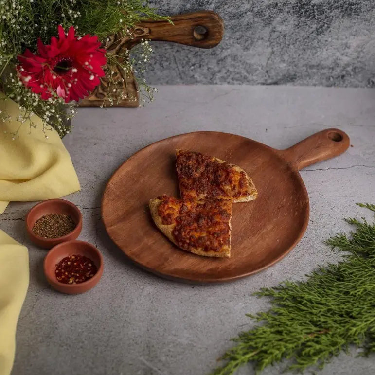 The Indus Valley Wooden Pizza Plate - 10 inch (Neem Wood | Jointless)