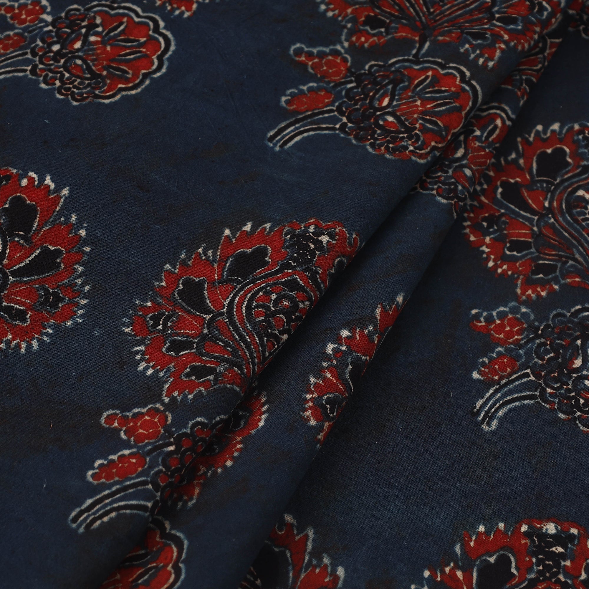 KACHCHH JI CHHAAP Blue - Block Print Cotton Natural Dyed Ajrakh Fabric 65 - view 2