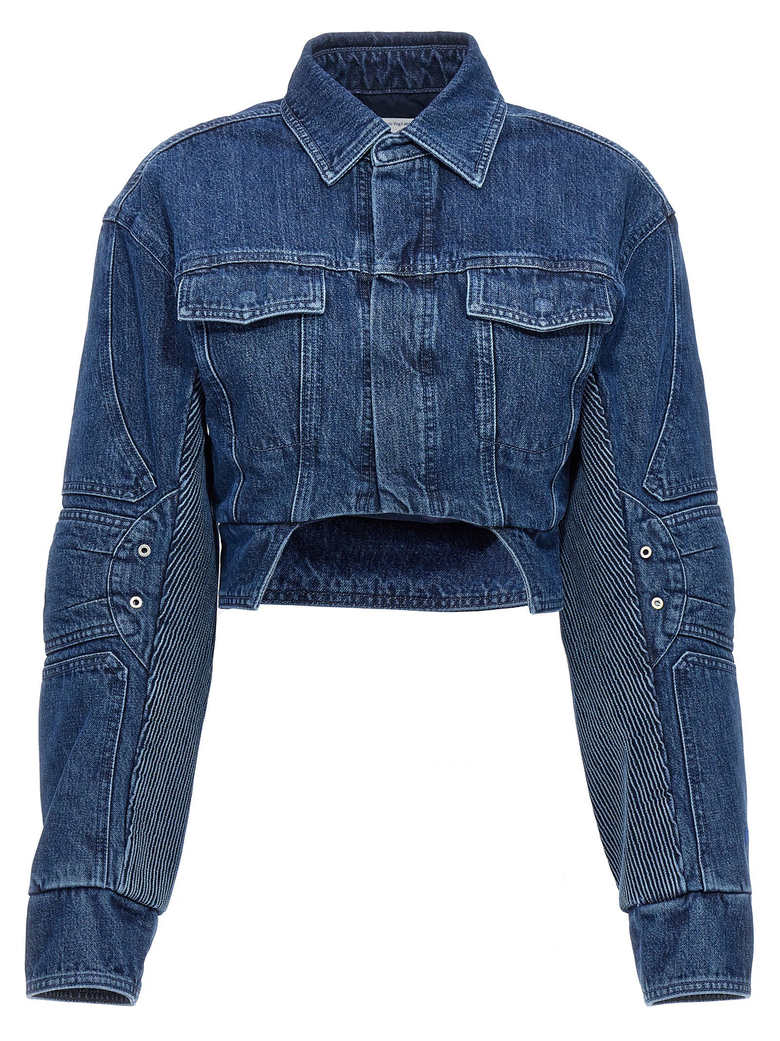 Off White Motorcycle Denim Jacket – 100% cotton