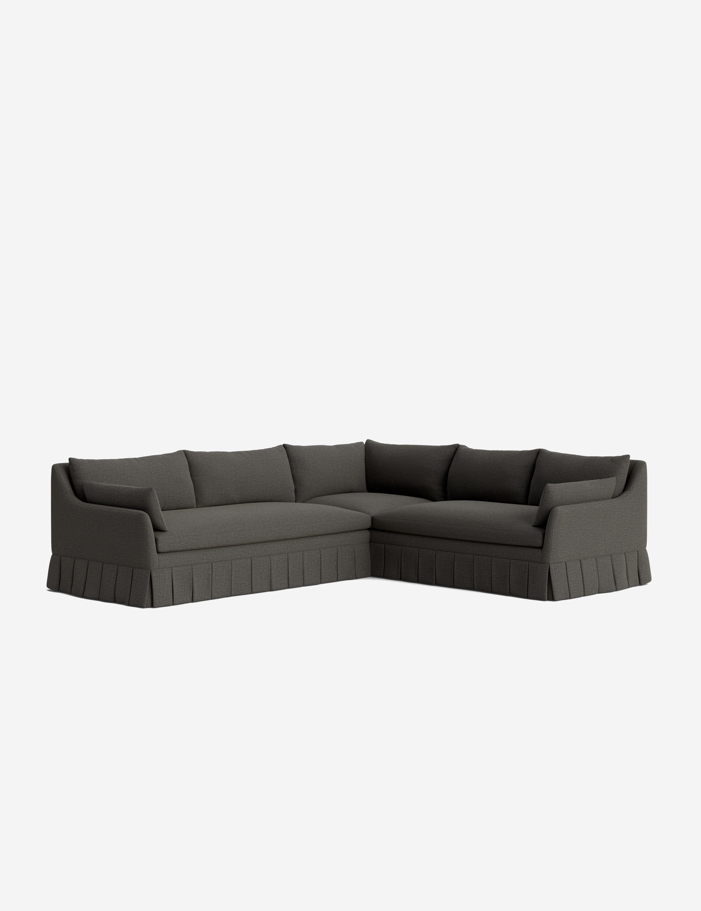 Lulu and Georgia Portola Luxe Depth Pleated Corner Sectional Sofa - view 52