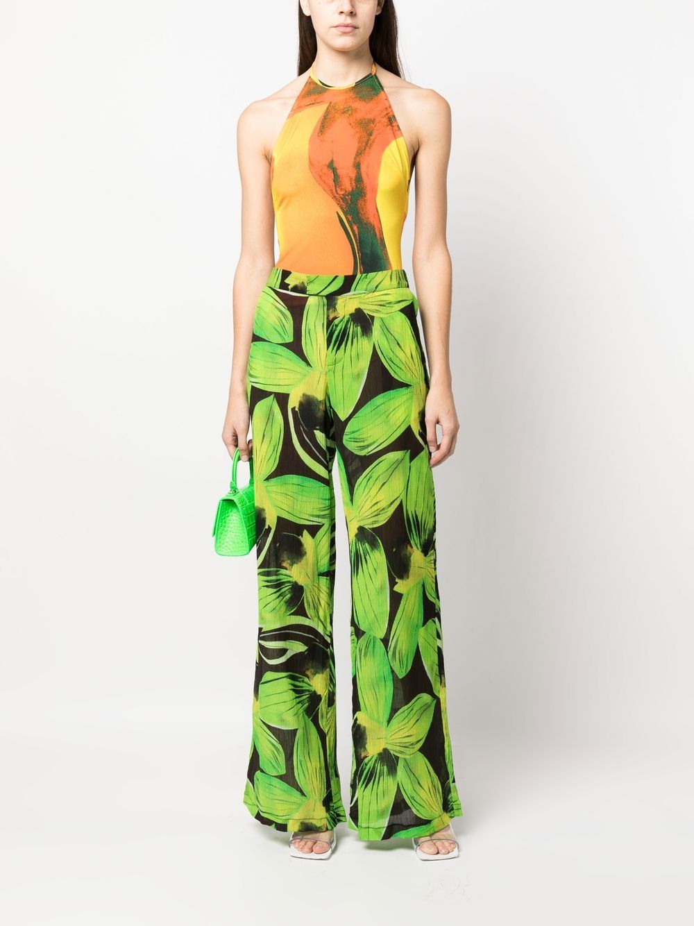 Louisa Ballou Printed wide leg trousers – Cotton 65%, Silk 35% - view 2