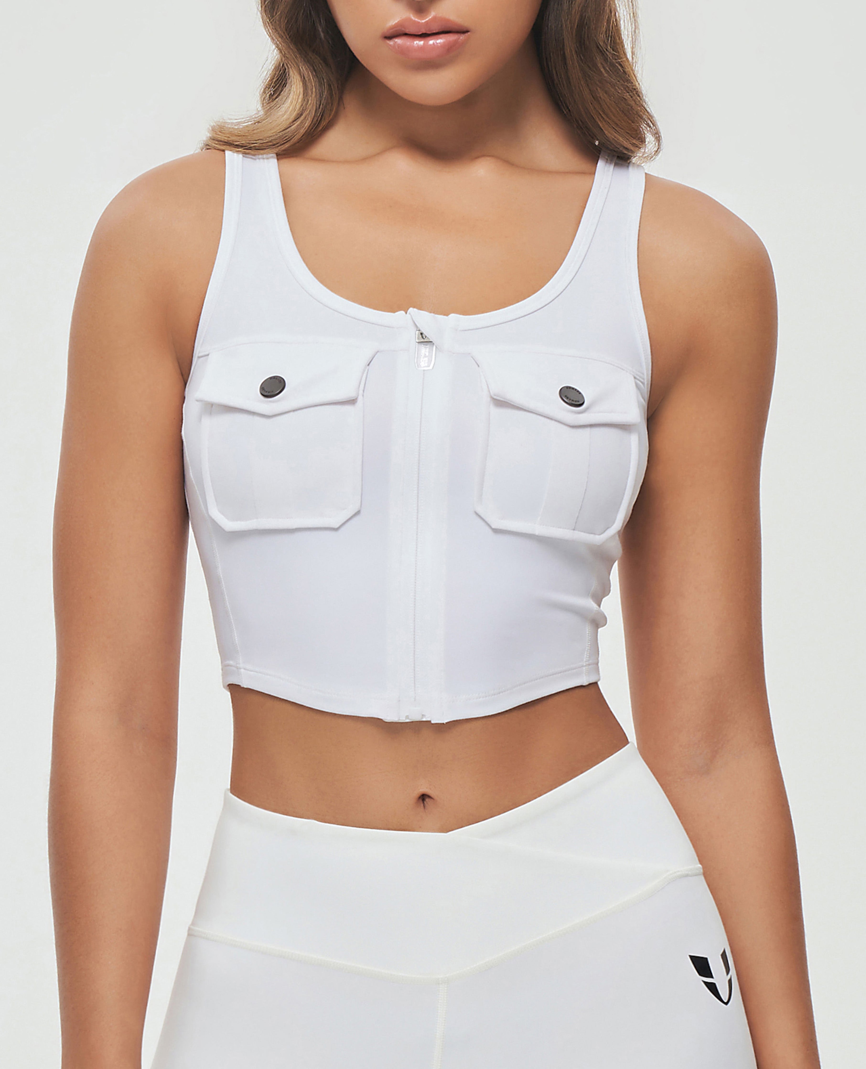 FIRM ABS Zip Front Cargo Tank - White