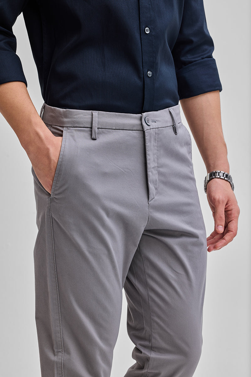 SNITCH Grey Slim Fit Trousers - view 5