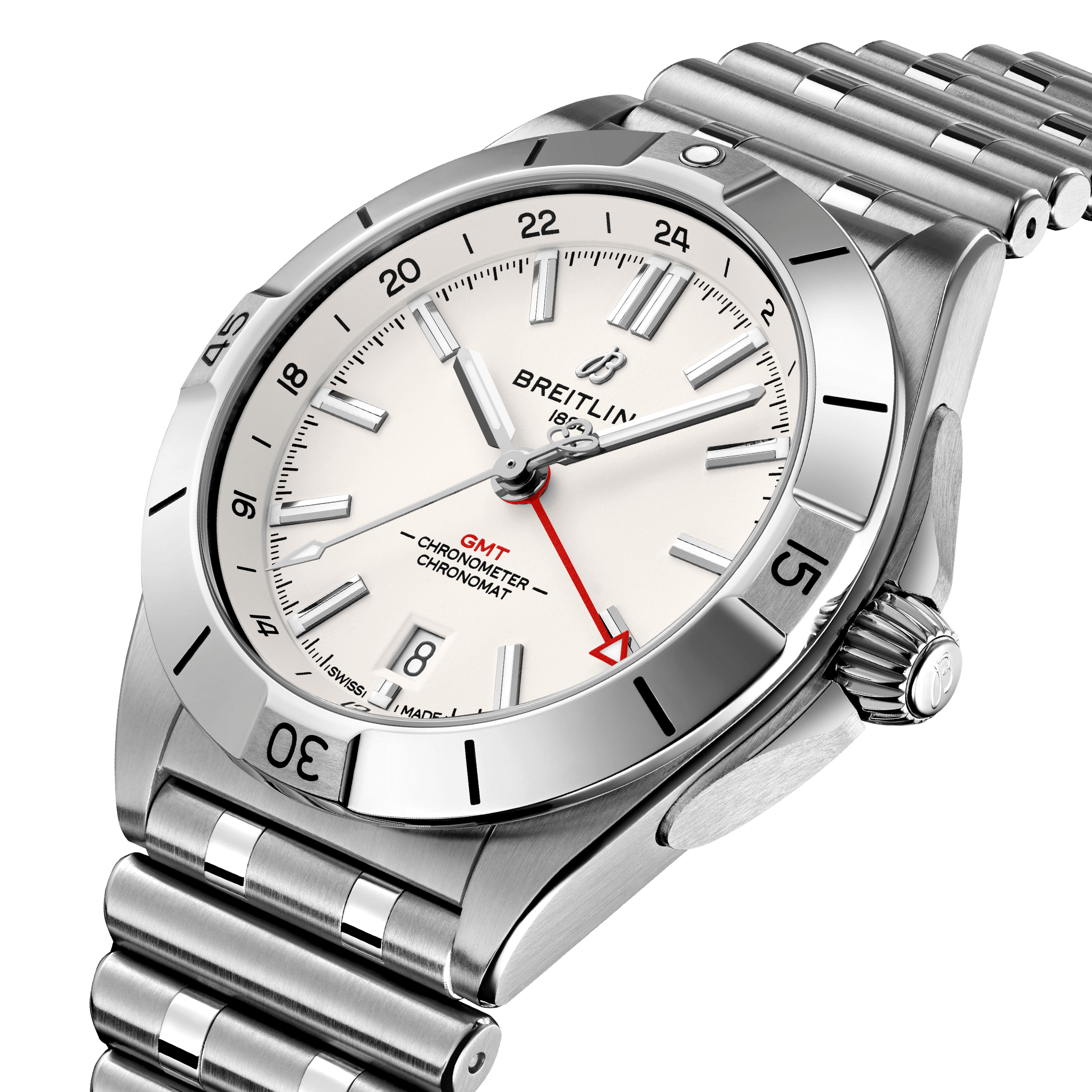 Breitling Chronomat GMT White Dial Men 40mm