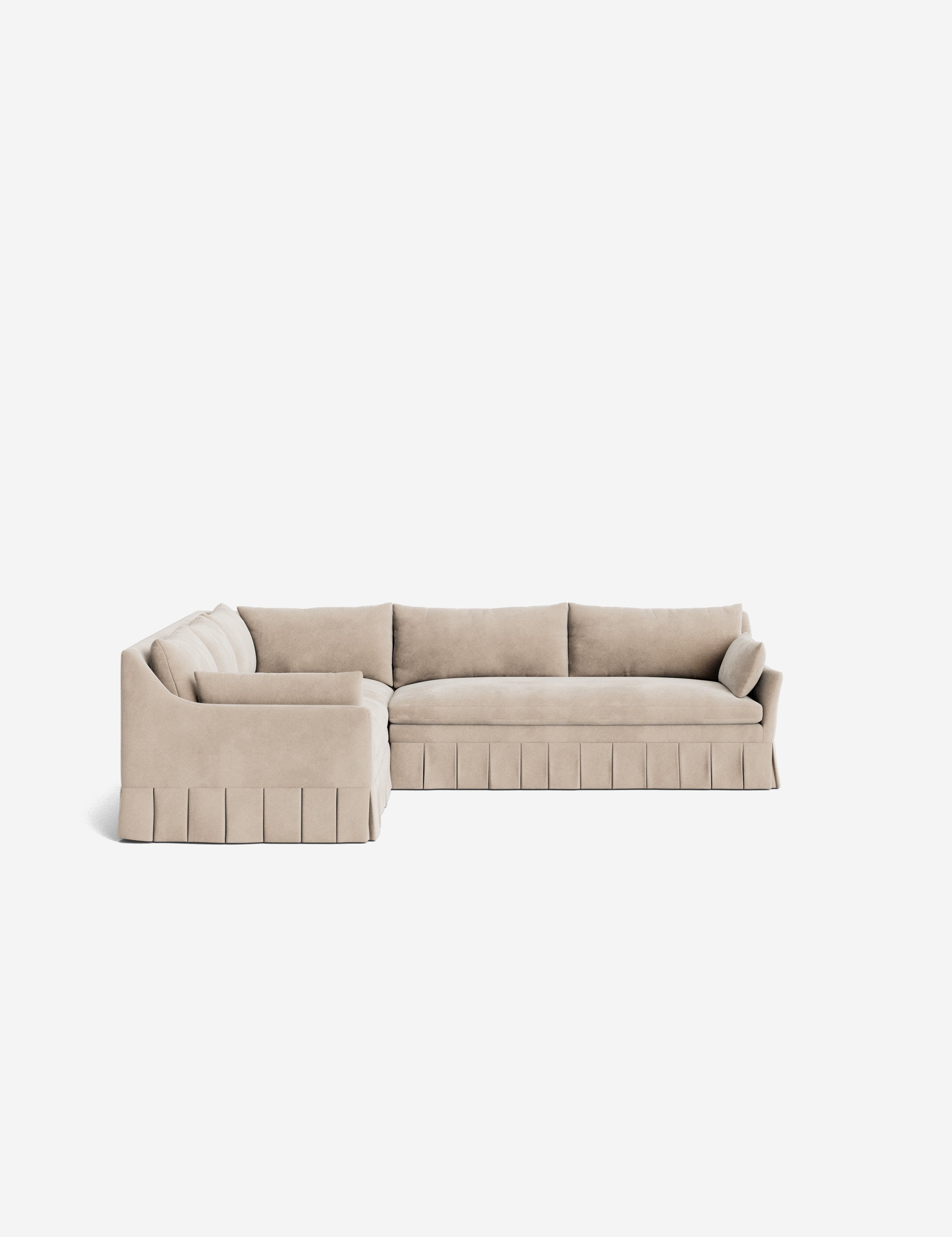 Lulu and Georgia Portola Luxe Depth Pleated Corner Sectional Sofa - view 132