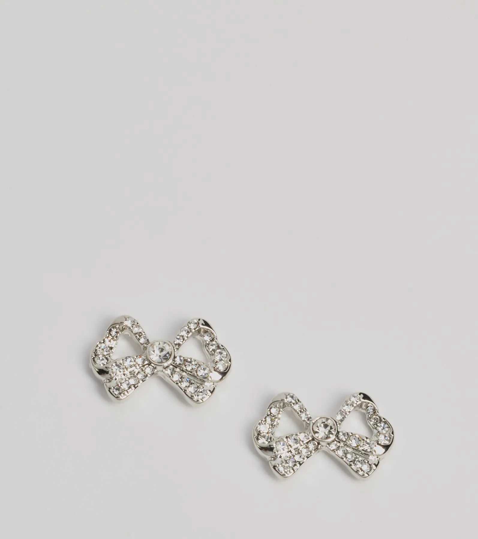 Windsor Gift Of Glam Rhinestone Bow Stud Earrings