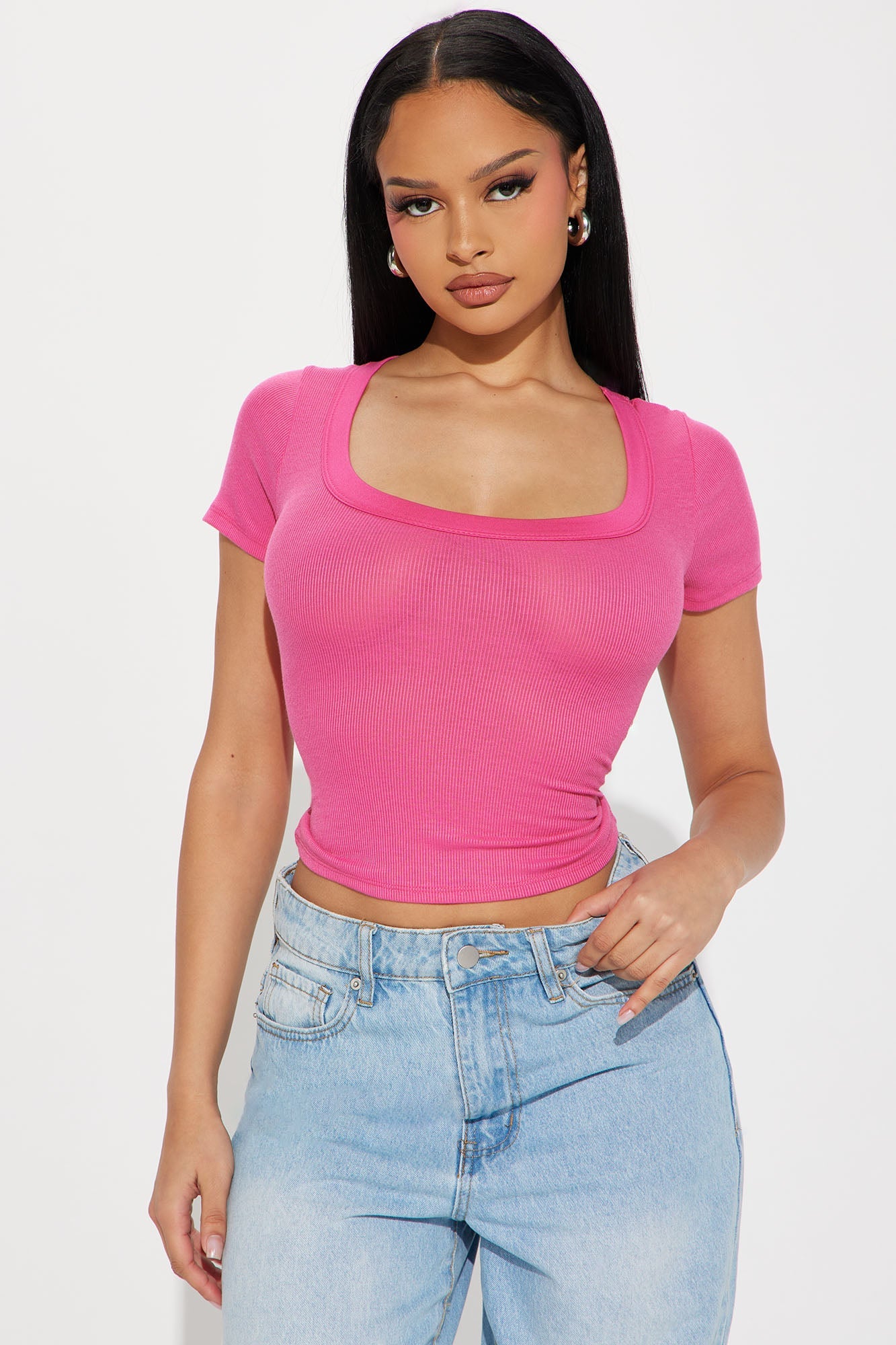 BlackTree Ribbed Basic Tee