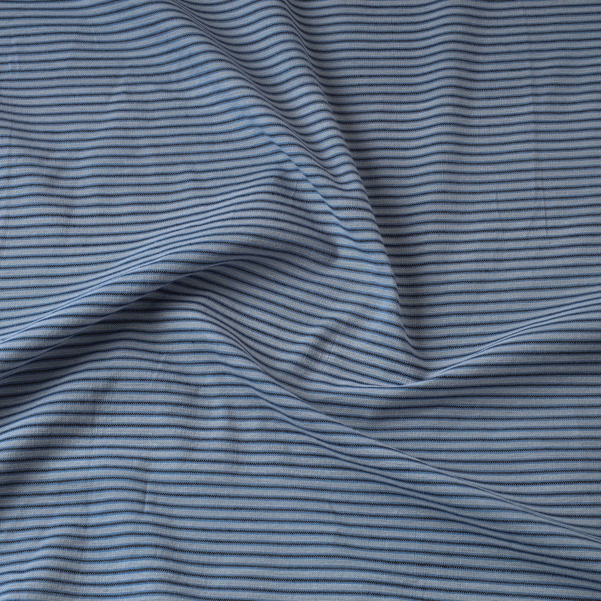 AHA VASTRA HANDLOOM Blue - Jhiri Pure Handloom Cotton Fabric - view 3