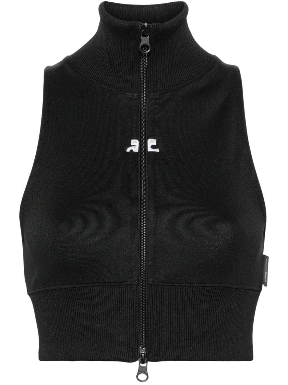 Courreges Pre Cropped track vest – 100% polyester