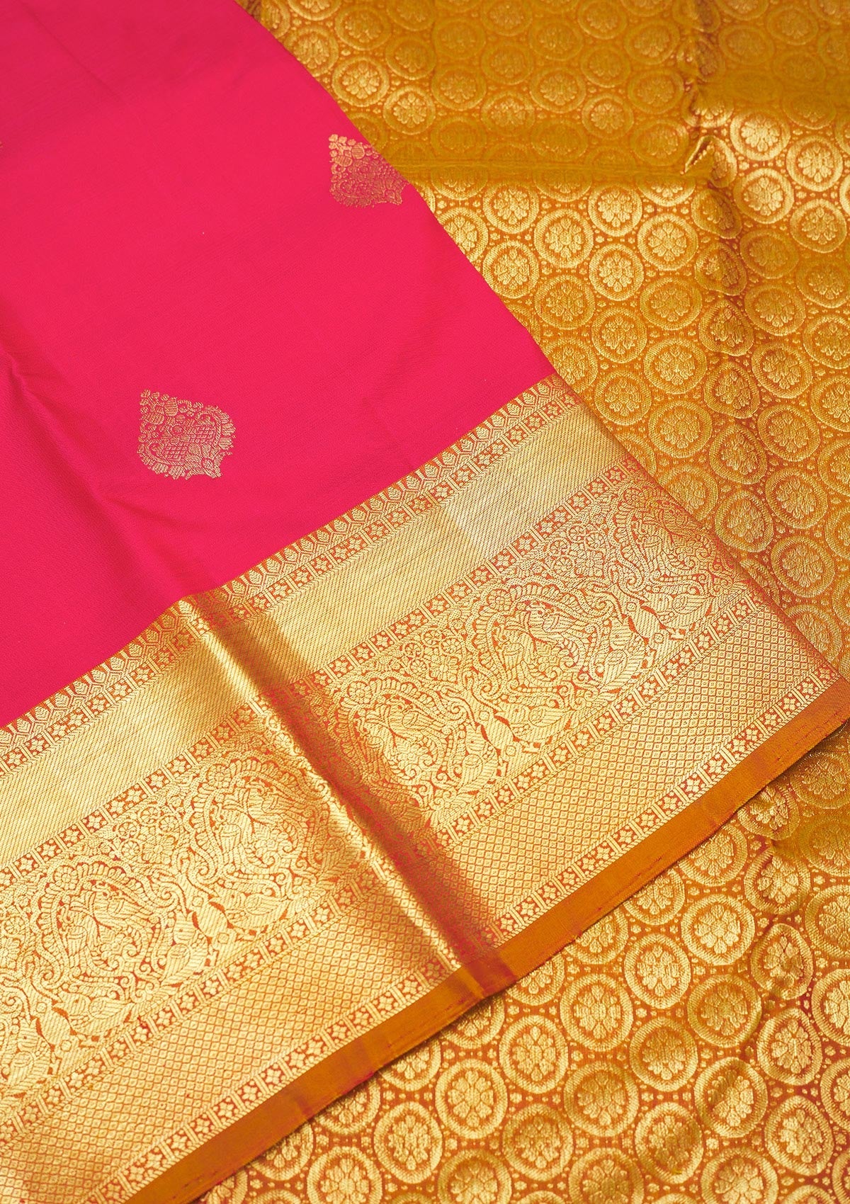Koskii Rani Pink Zariwork Pure Silk Saree – Women's - view 4