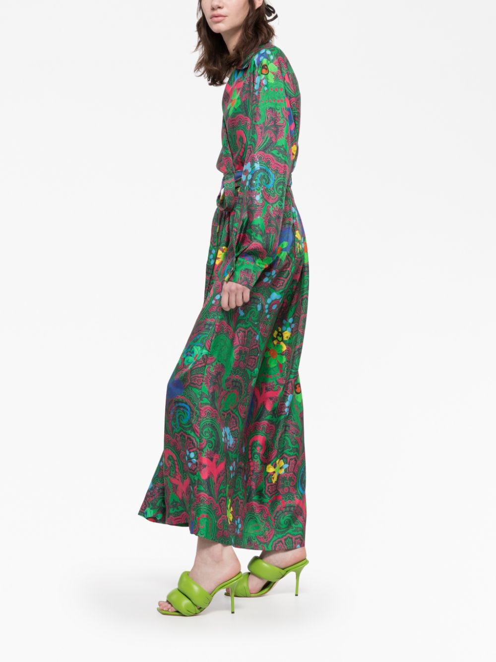 Az Factory Pre Paisley print long wrap dress – 100% silk - view 3