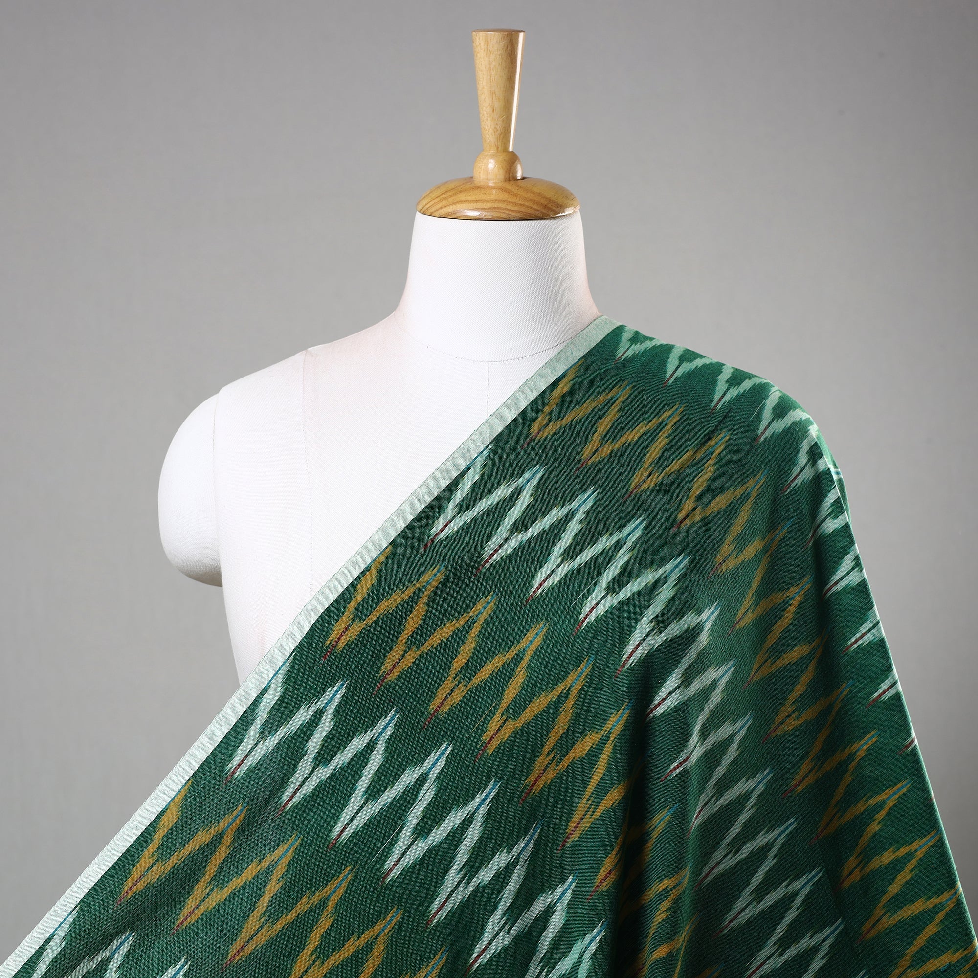 SOUTH KARGHA Green - Pochampally Ikat Weave Cotton Fabric 15