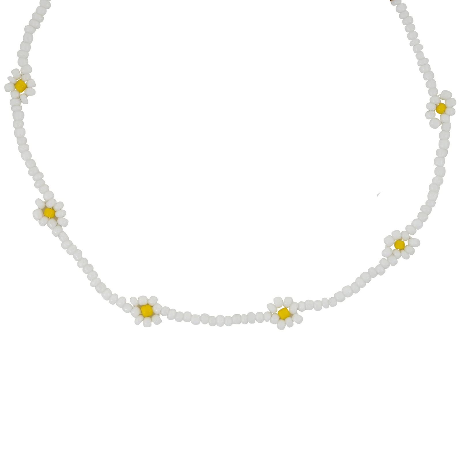 Joker & Witch Daisy Bloom White Beaded Anklet - view 2