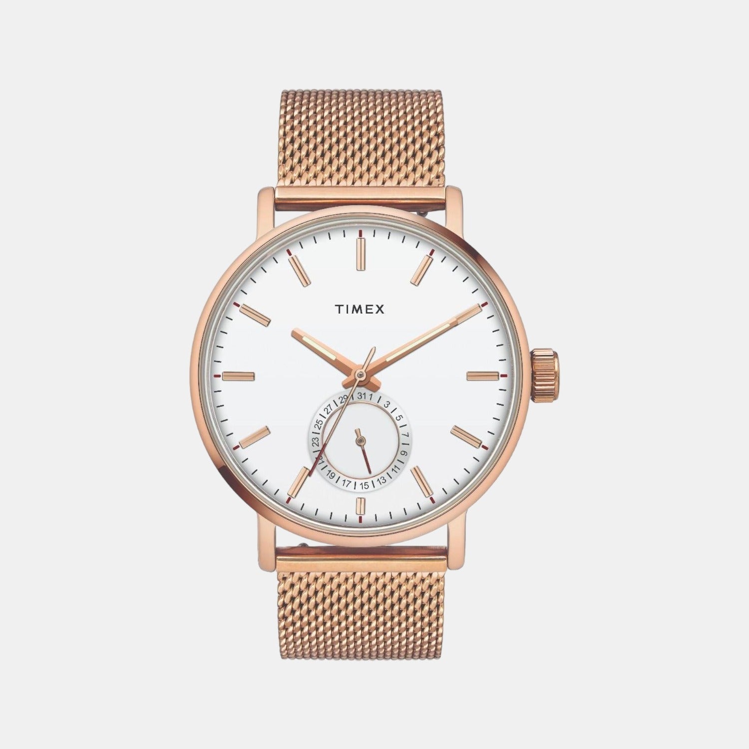 Timex Fashion Men Quartz White Dial Analog Stainless Steel Watch TWEG20002
