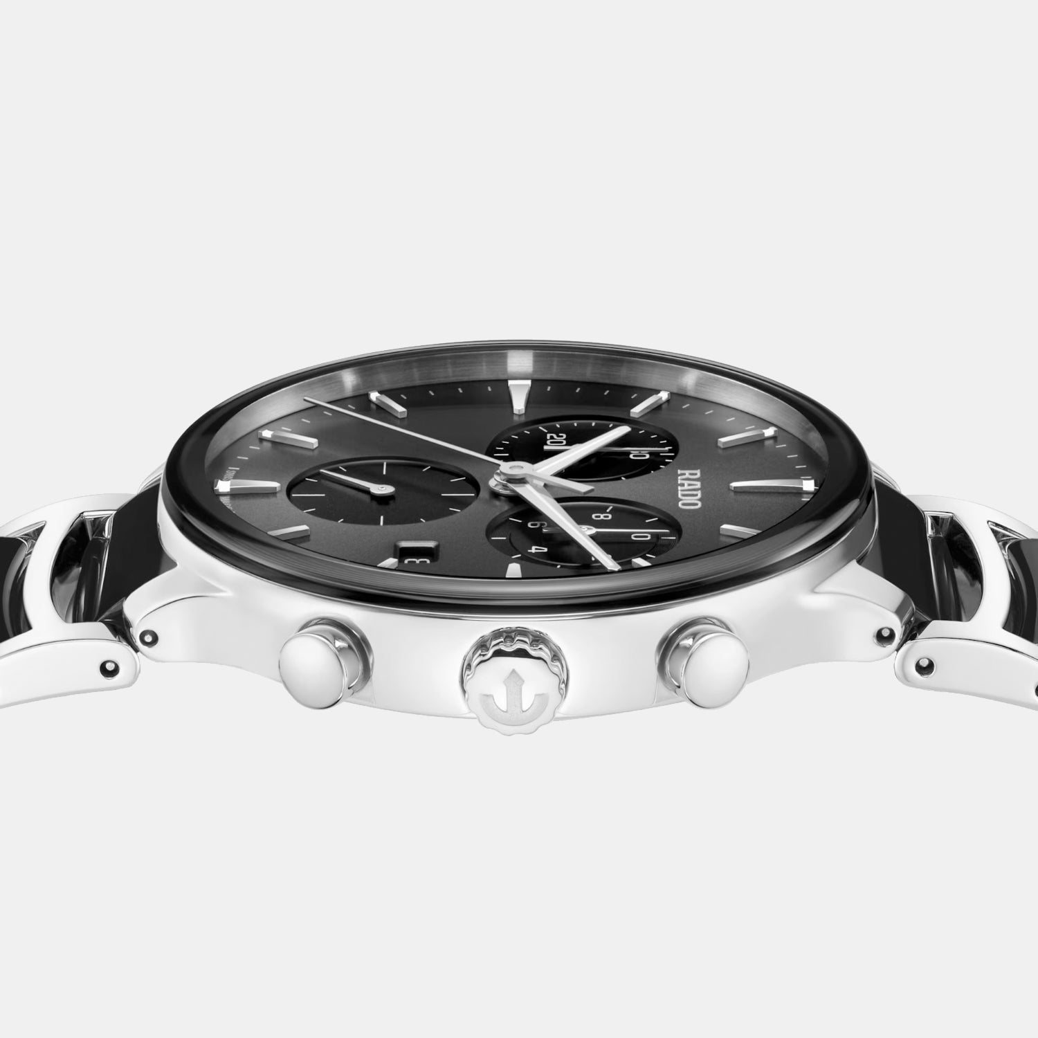 Rado Centrix Men Quartz Black Dial Chronograph Stainless Steel Watch R30210152 - view 3