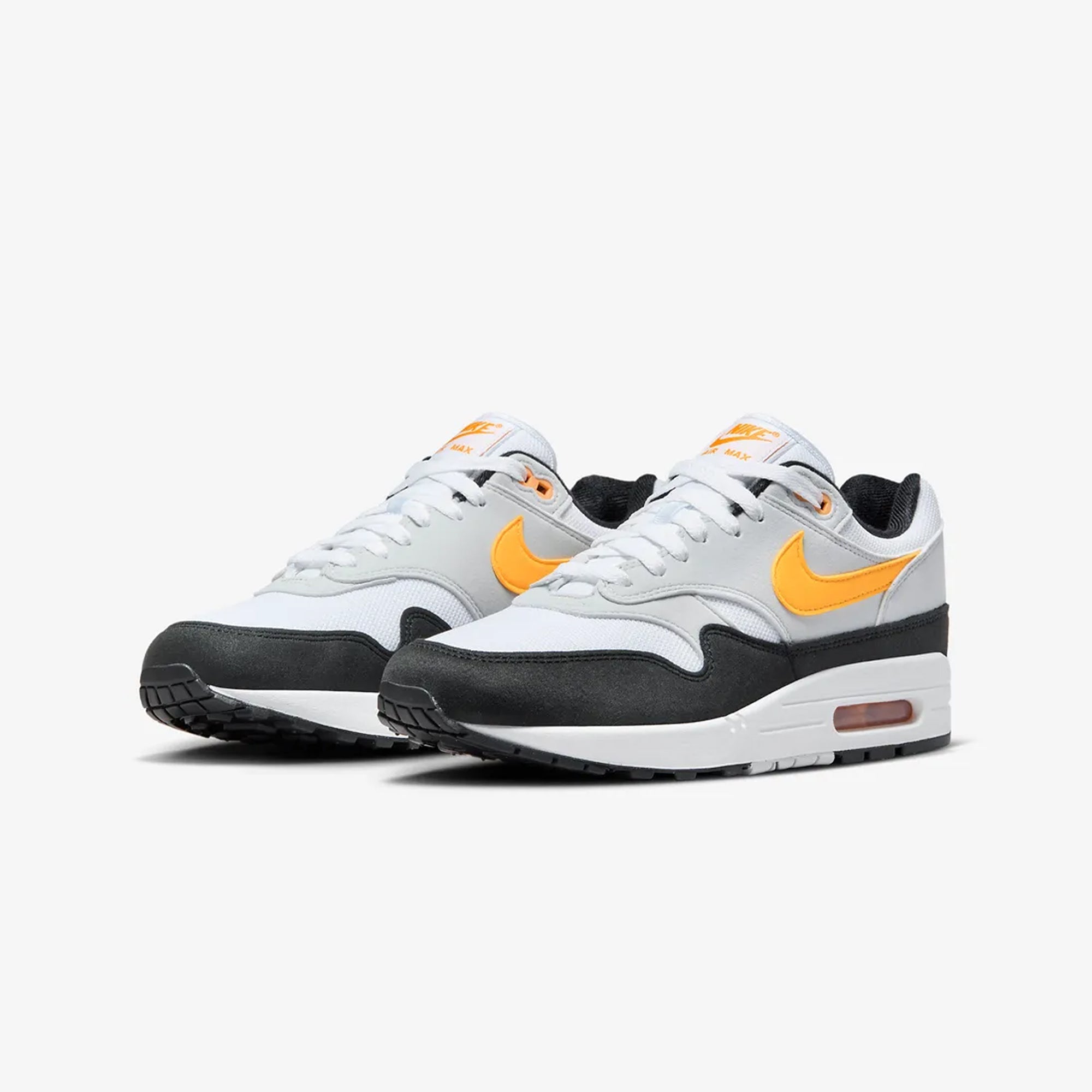 Nike | AIR MAX 1 { WHITE/UNIVERSITY GOLD-BLACK