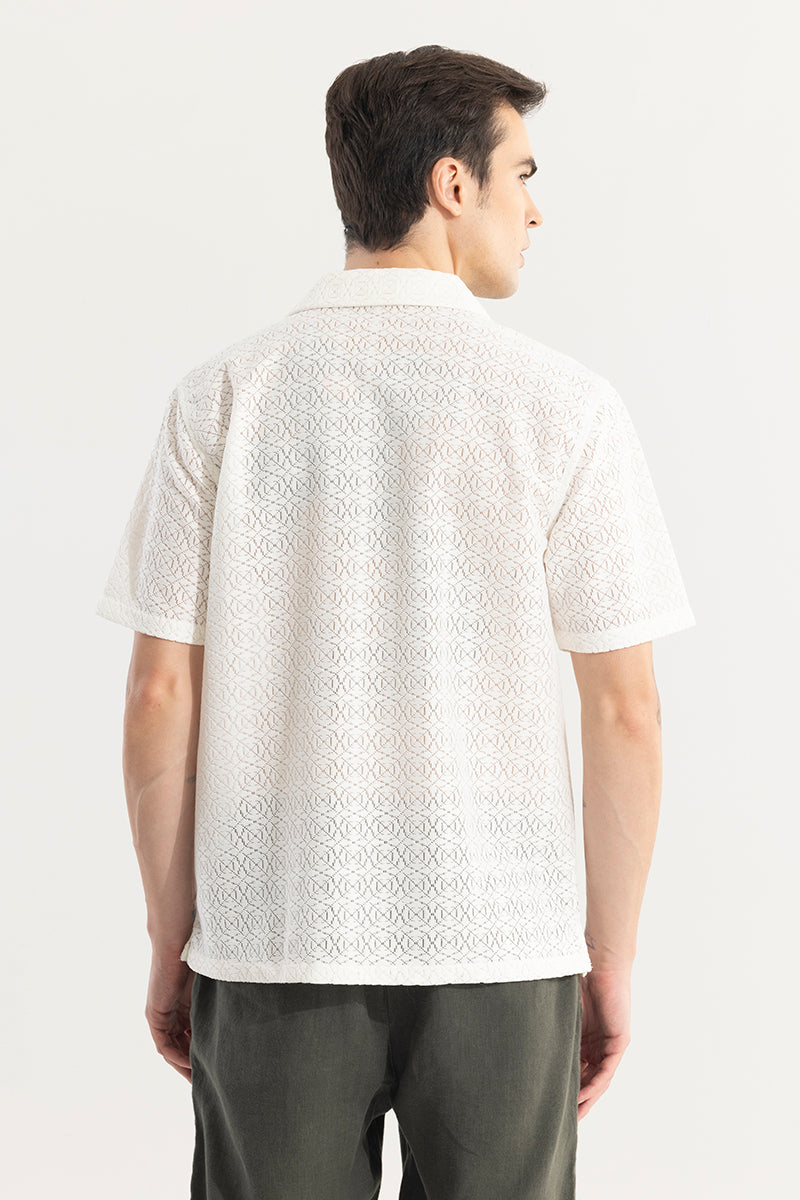 SNITCH Cosmic Circle Off-White Hakoba Shirt - view 7