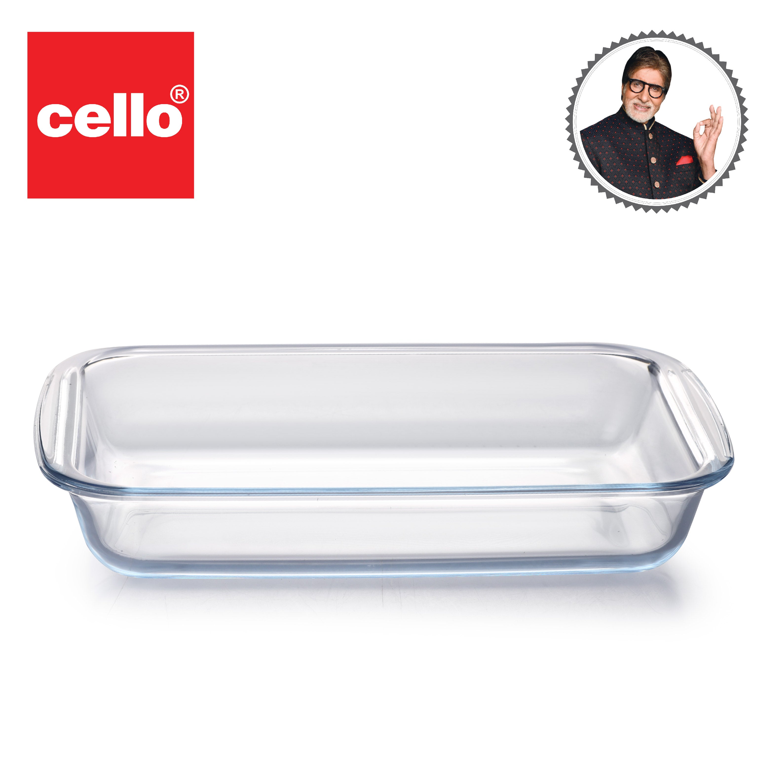Cello Dahlia Rectangle Glass Baking Dish, 1600ml - view 7