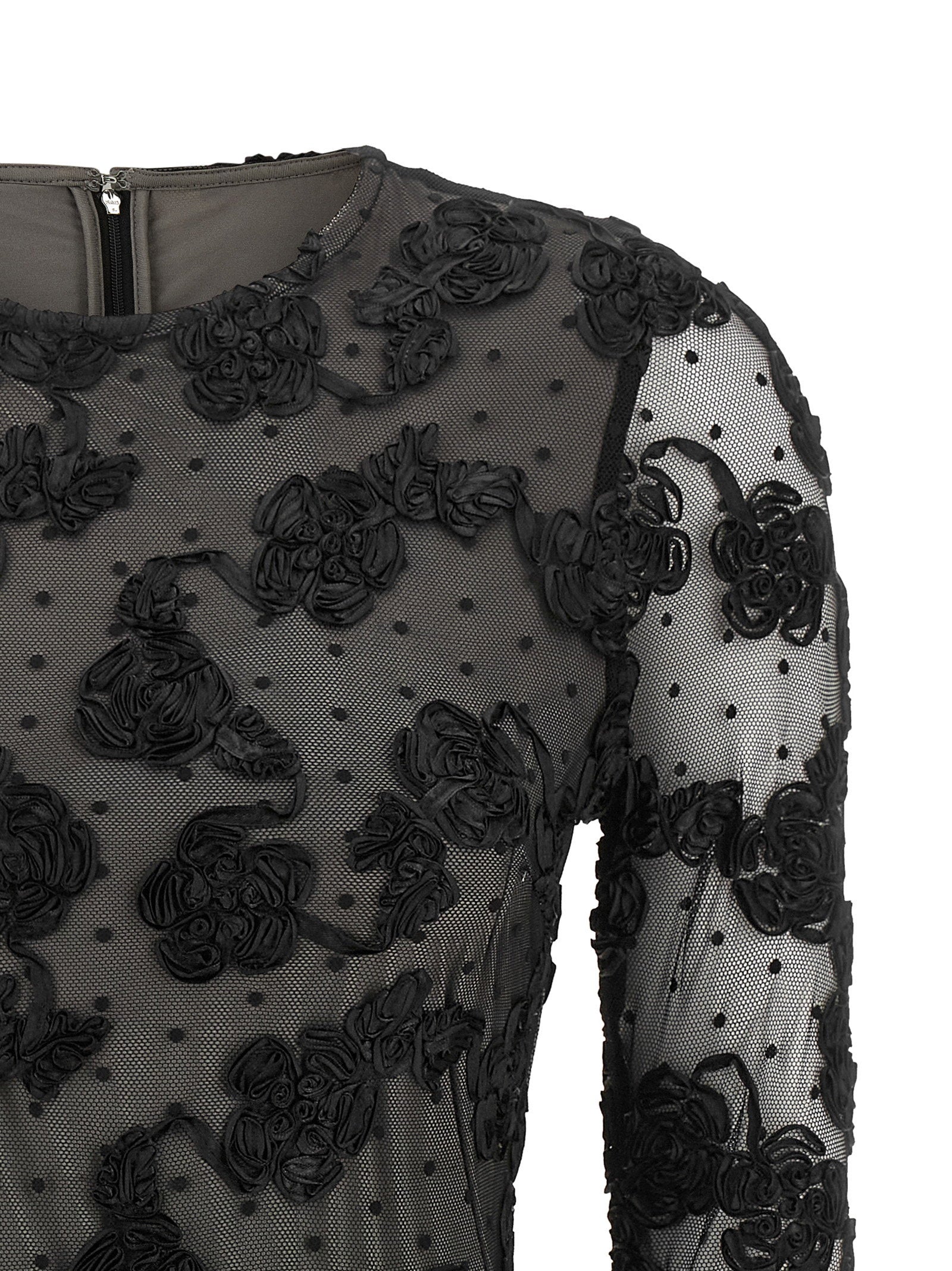 Rotate Birger Christensen Flower Mesh Dress - view 3