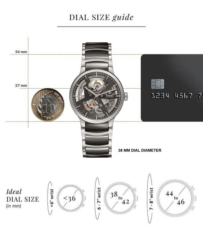 Rado Centrix Skeleton Dial Unisex 38mm - view 3